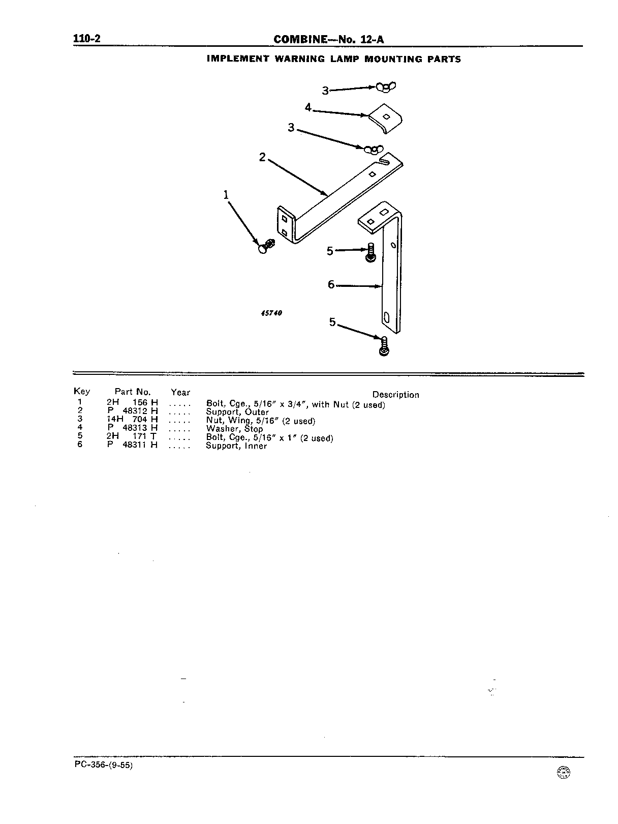 Section 110-Implement Warning Lamp and Reflective Tape Strip (Continued)