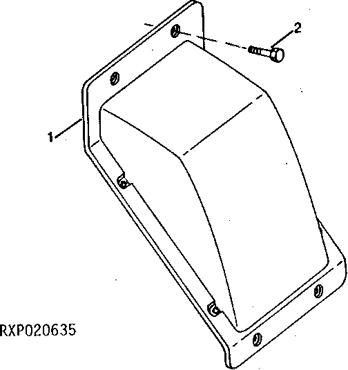HYDRAULIC PUMP REAR PANEL COVER (2-POST FOLDING ROPS)