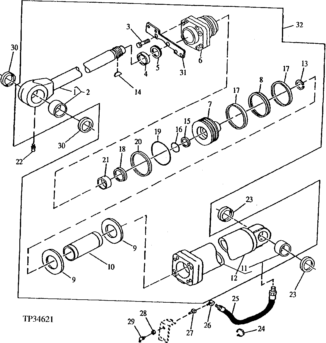 Replacement Bucket Cylinder (For Use With Tool Carrier or Log Loader)