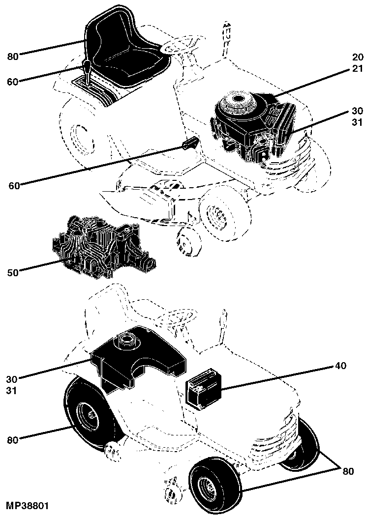 GT235 and GT235E Lawn and Garden Tractor