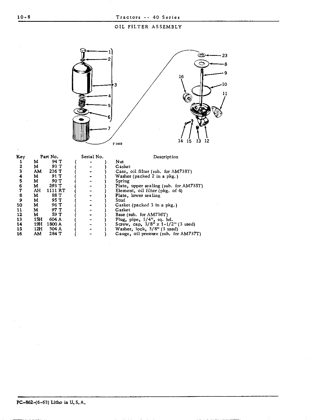 Element, oil filter