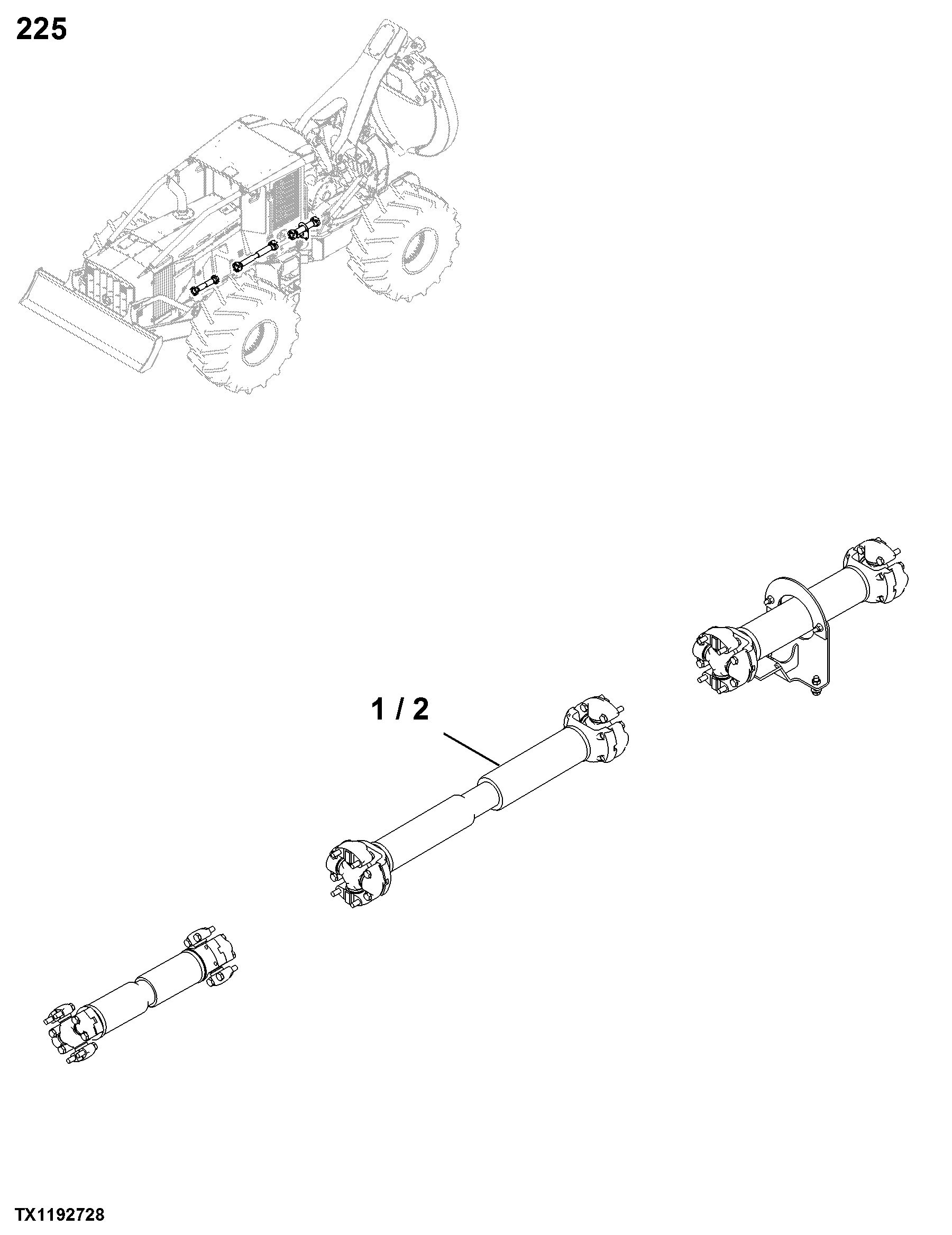0225 Input Drive Shafts & U-joints