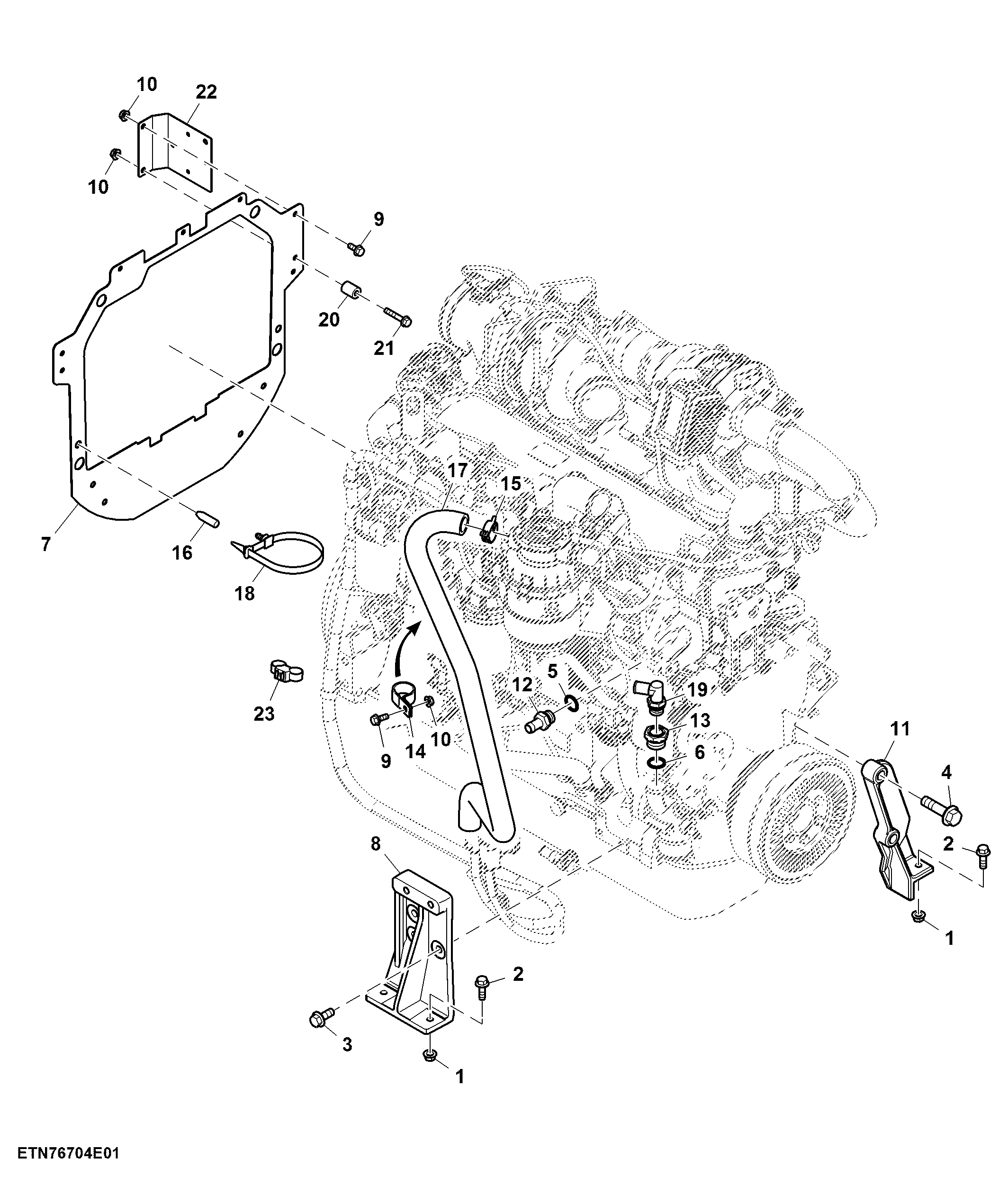 Engine Mounting / Support Brackets, Interim Tier 4