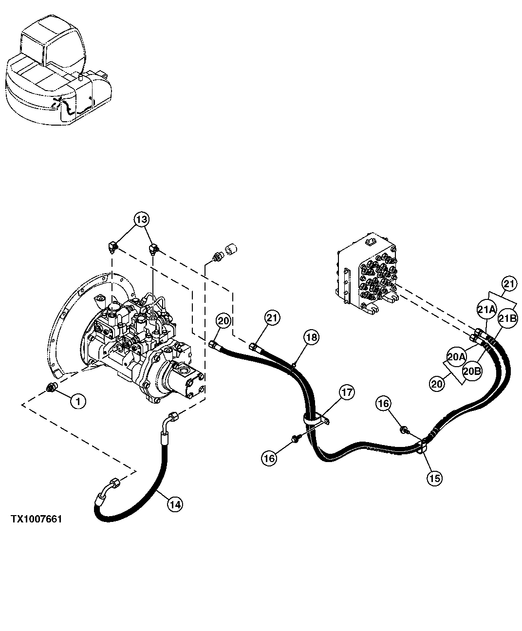 PILOT HYDRAULIC LINES (PUMP TO PILOT SIGNAL MANIFOLD)