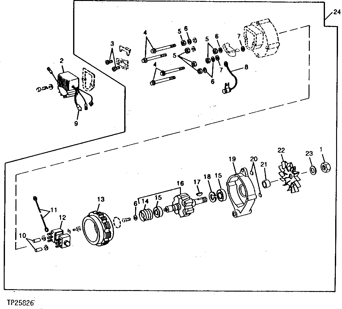 90-Amp Alternator Components (165101 - 315546)