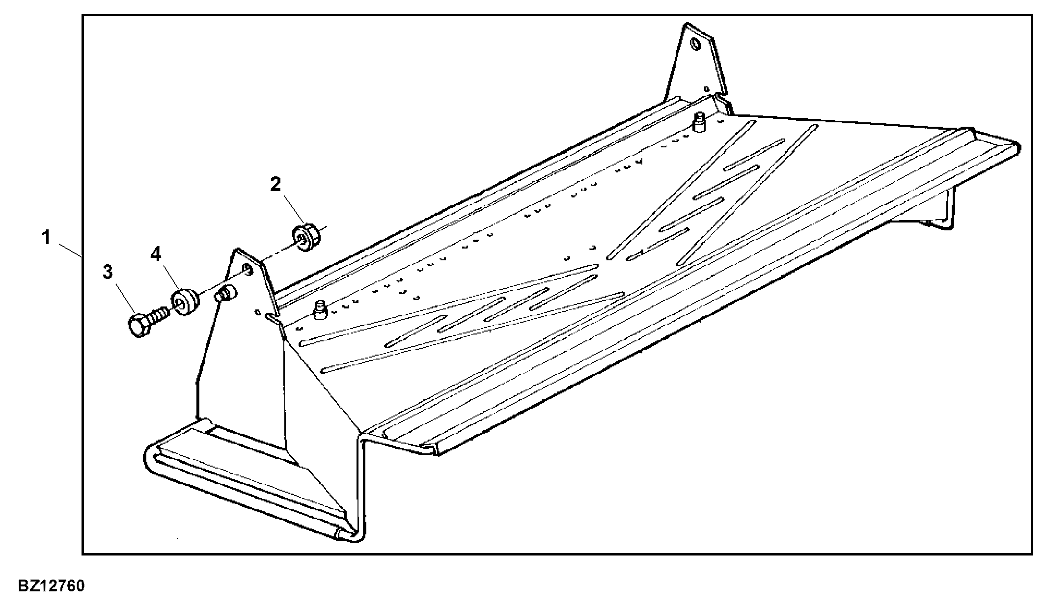 Attachment chopper spreader quick adjustable