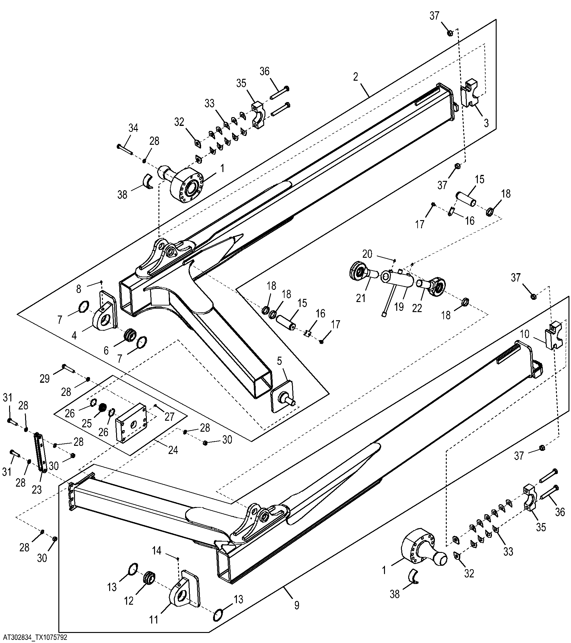 Push Beams, Struts and Pitch Jack (LGP) ( - 181537)