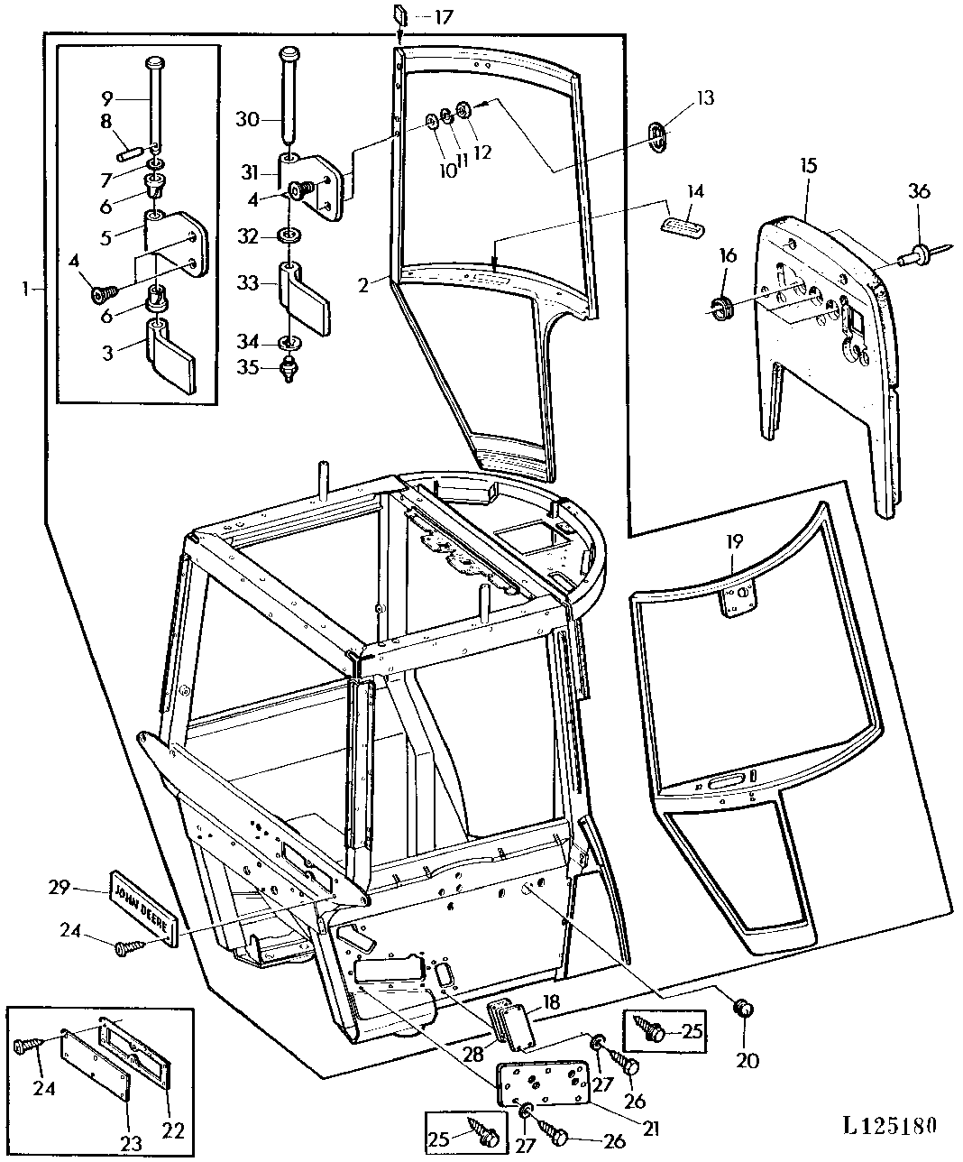 SG2 CAB FRAME WITH LEFT AND RIGHT-HAND DOORS