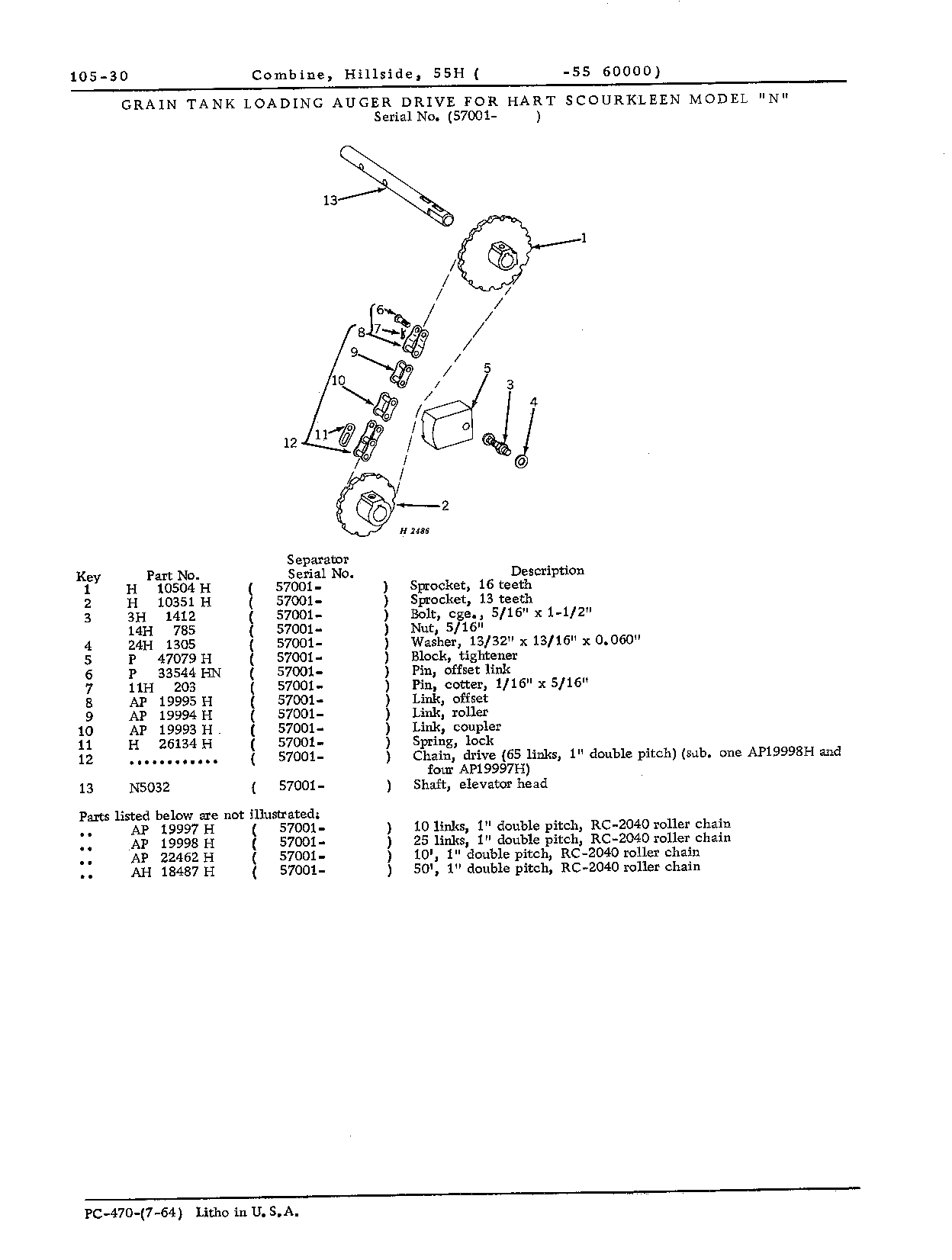 Drive for: Grain tank loading auger (ScourKleen)