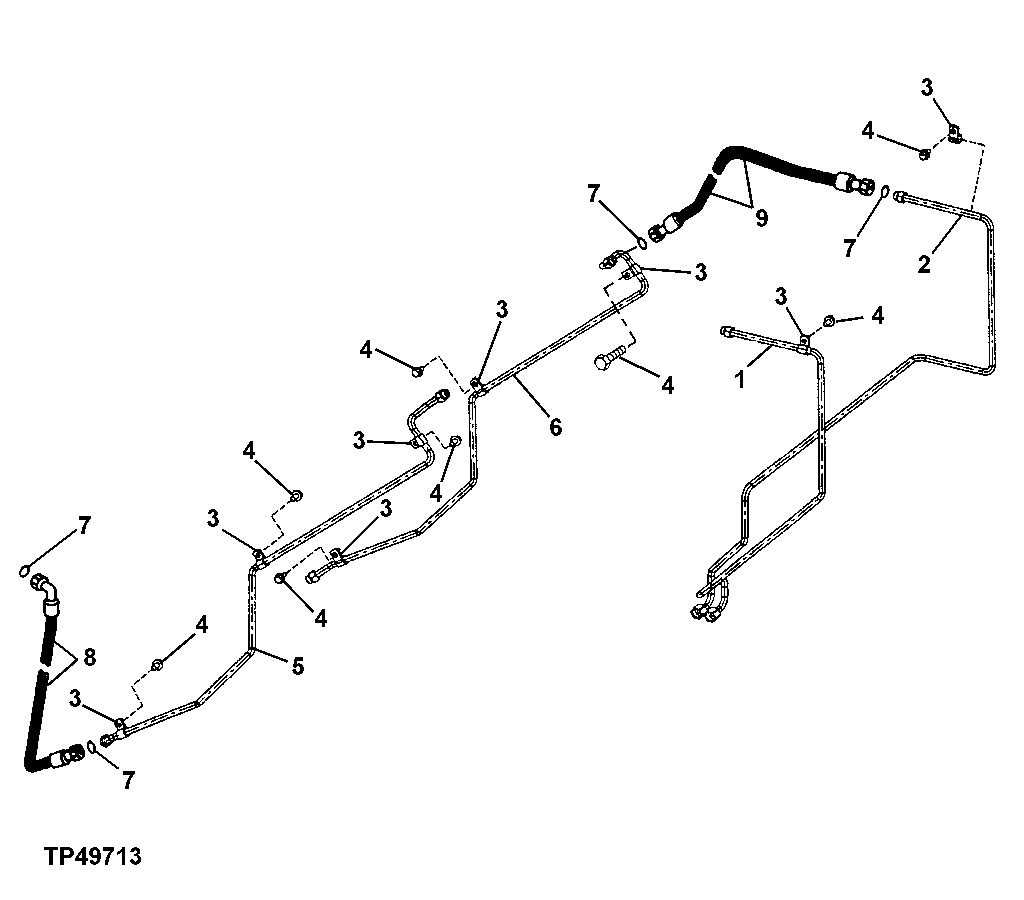 Pin Disconnect Hydraulic Lines (For Use With Tool Carrier or Log Loader)