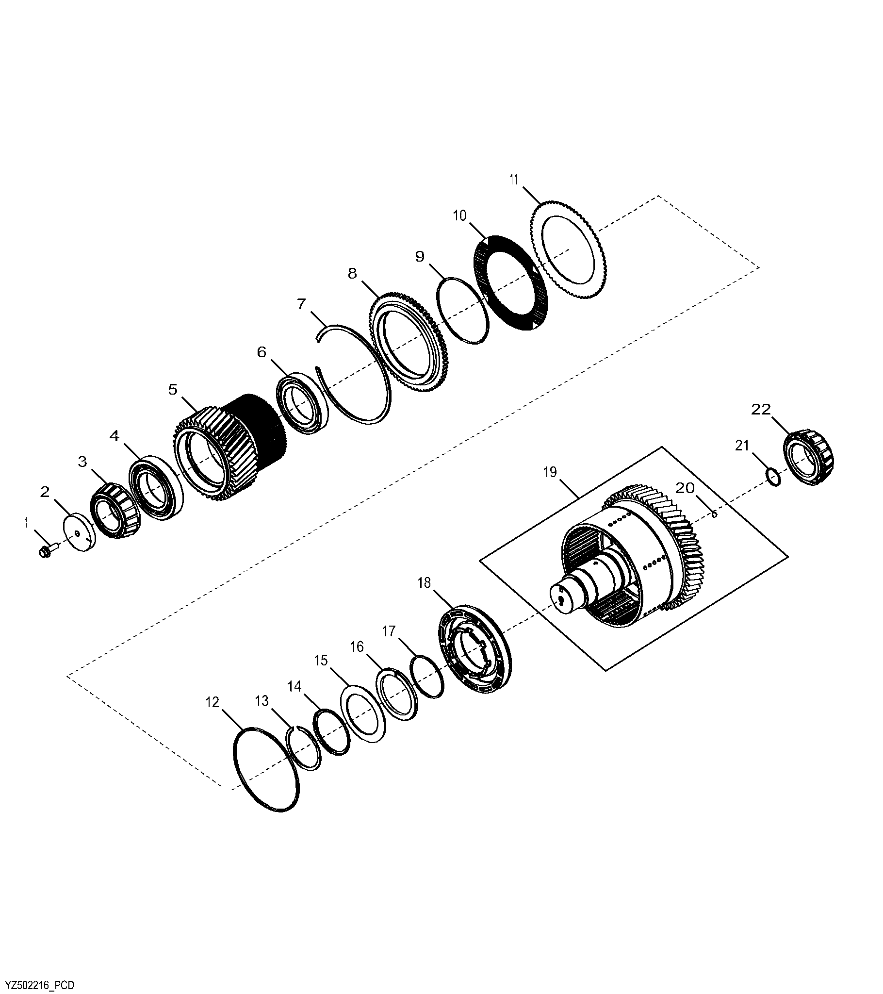 TRANSMISSION FIFTH STAGE ASSEMBLY (YZ502216)
