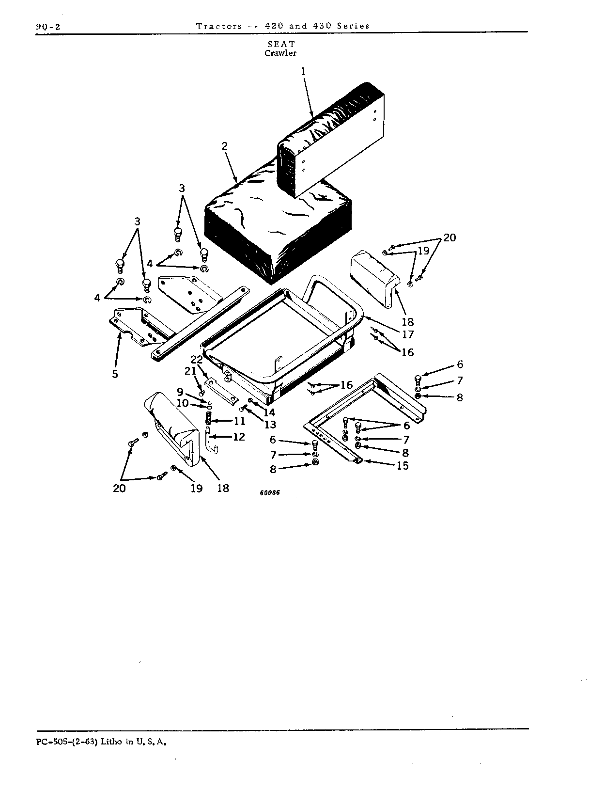 Frame, seat (C)