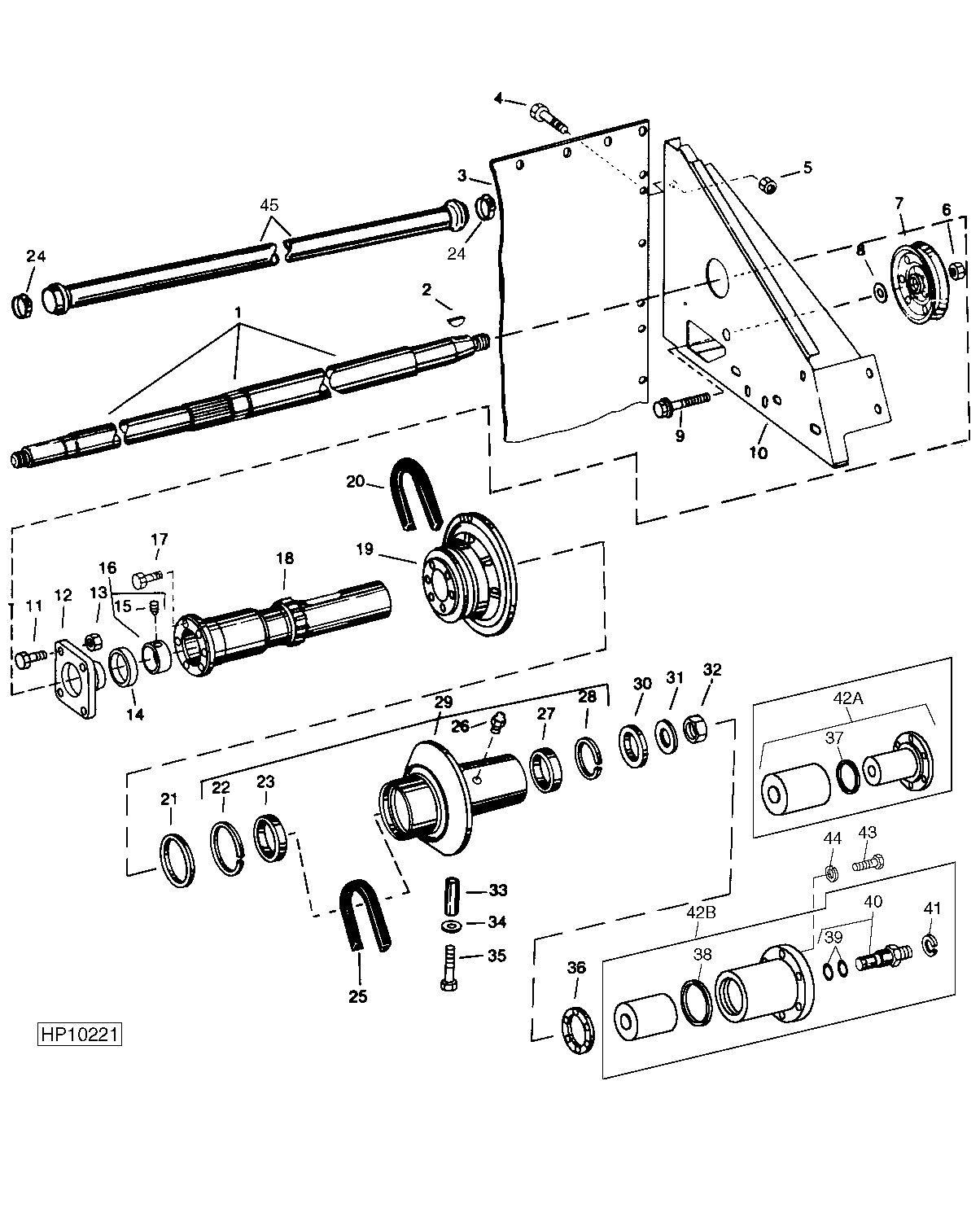 PRIMARY COUNTERSHAFT DRIVE SHAFT AND VARIABLE SHEAVE