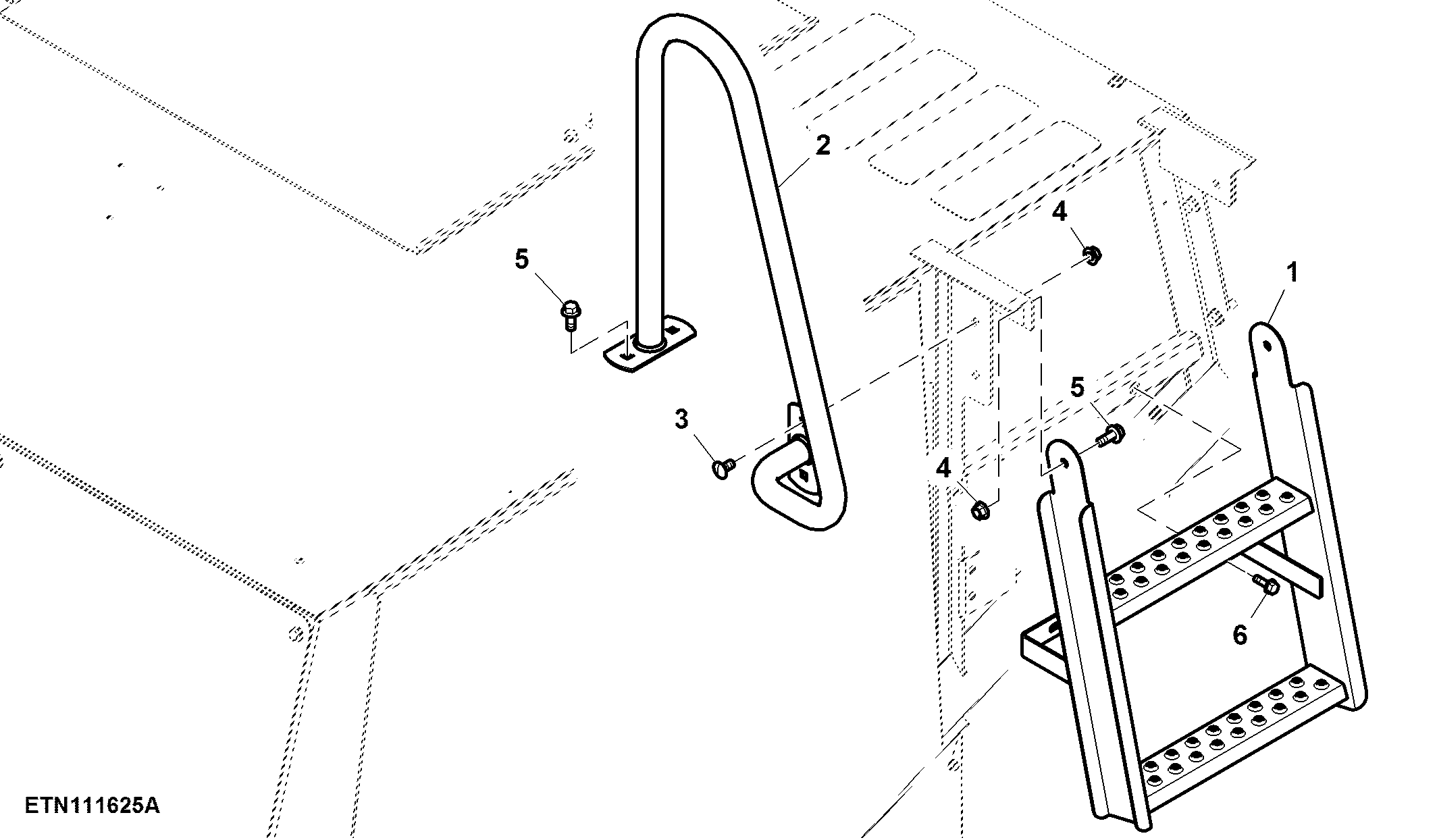 Ladder and Handrail, Engine Deck, Final Tier 4