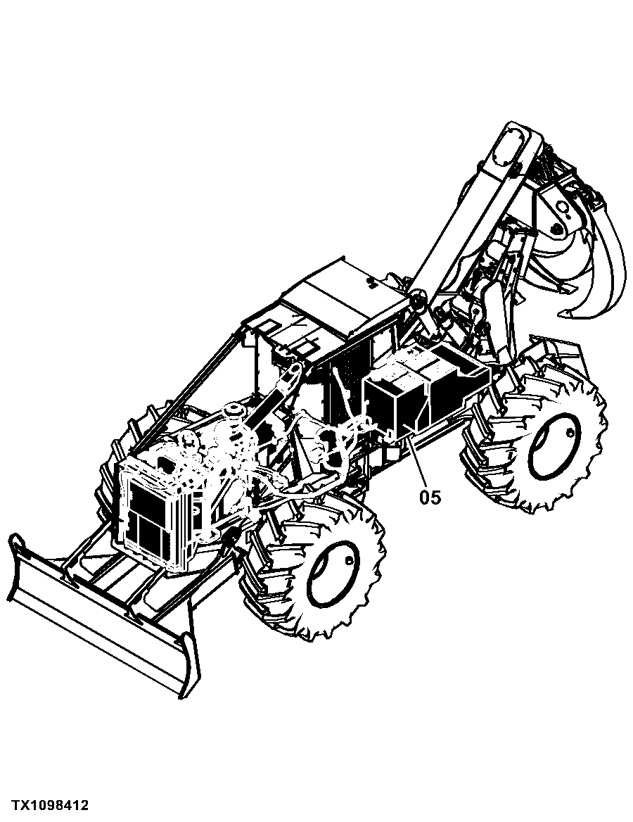 748HTJ Timberjack Cable and Grapple Skidder (PIN: 1DW748HT_ _C630436 - C666892) (PIN: 1DW748HT_ _D630436 - D666892)