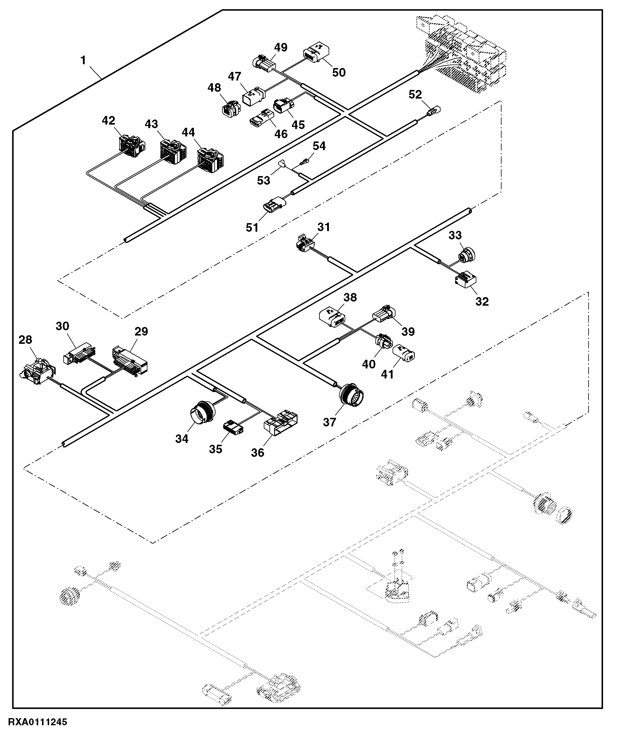 Cab Wiring Harness Connectors, PowrQuad™, CommandQuad™ (2/2)