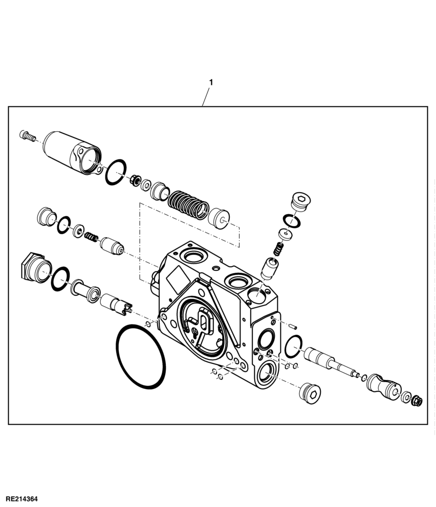 Mid-Mount EH Control Valve, 2-Function, Attachment