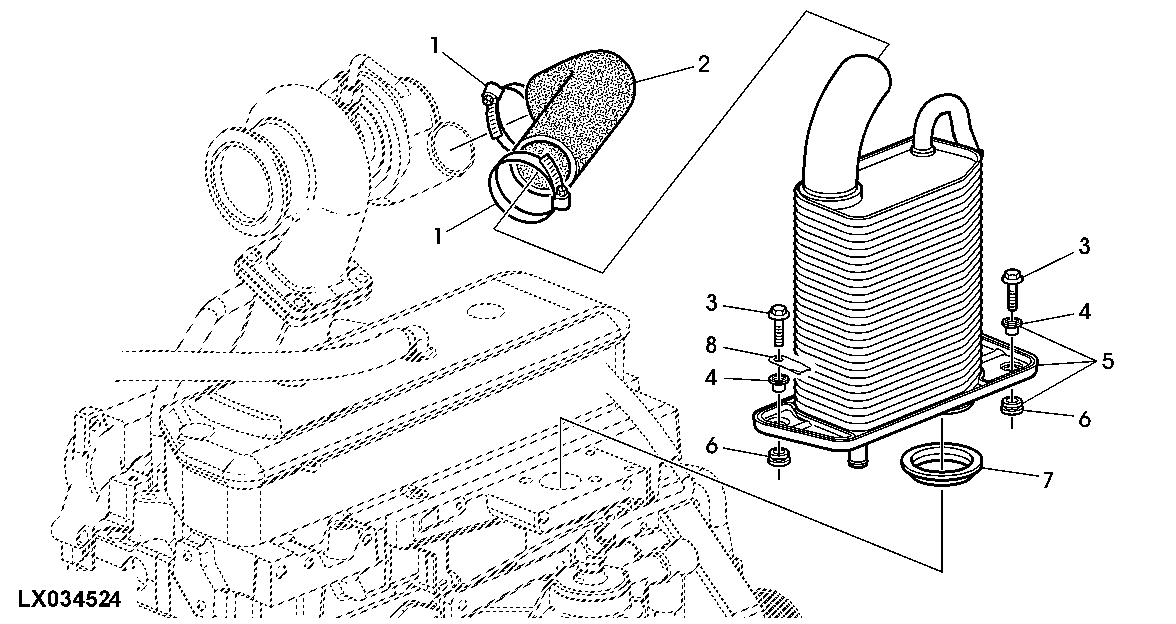 INTERCOOLER, WITH ENGINE STAGE II ACC. 97/68/EC (HPCR)