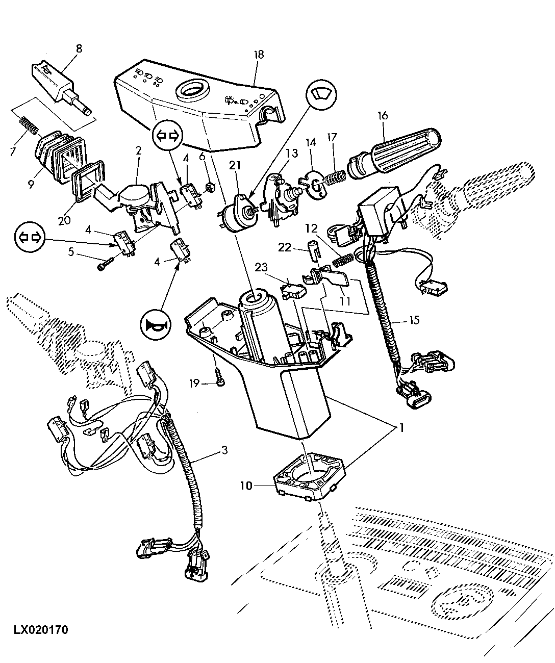 MULTIFUNCTION UNIT (W/O ELECTR. REVERSER CONTROL)