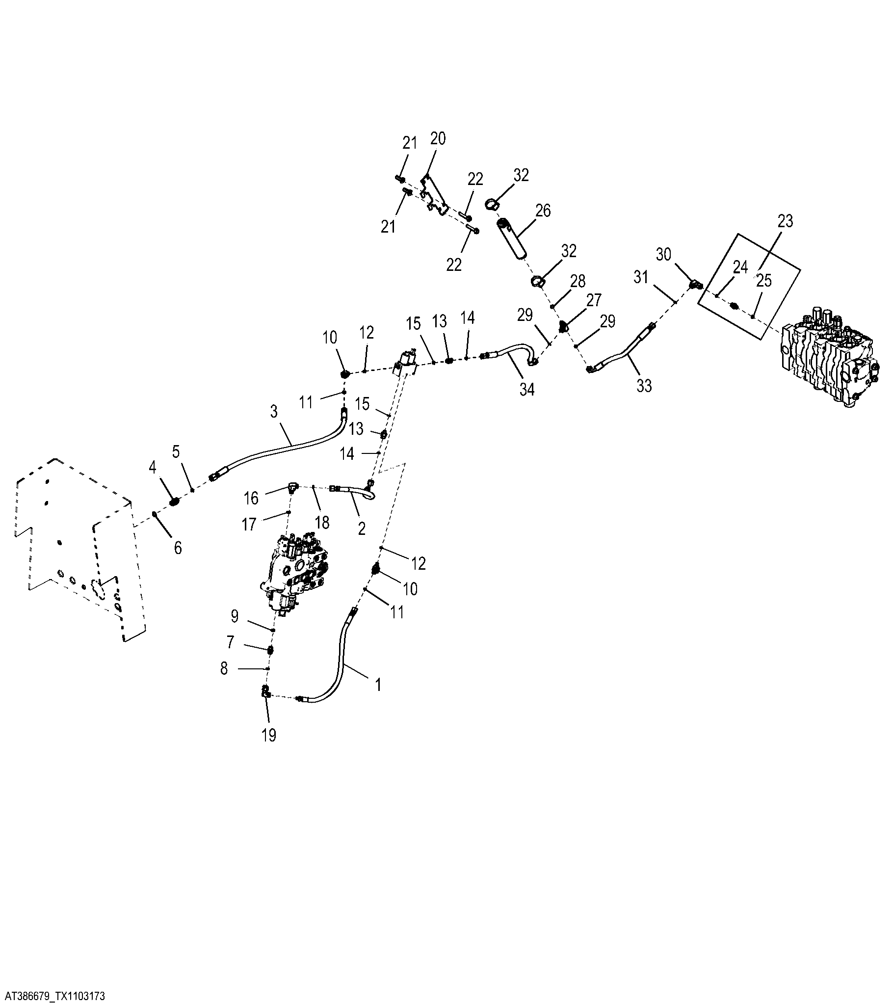 Single Lever Loader Control Plumbing, Manual