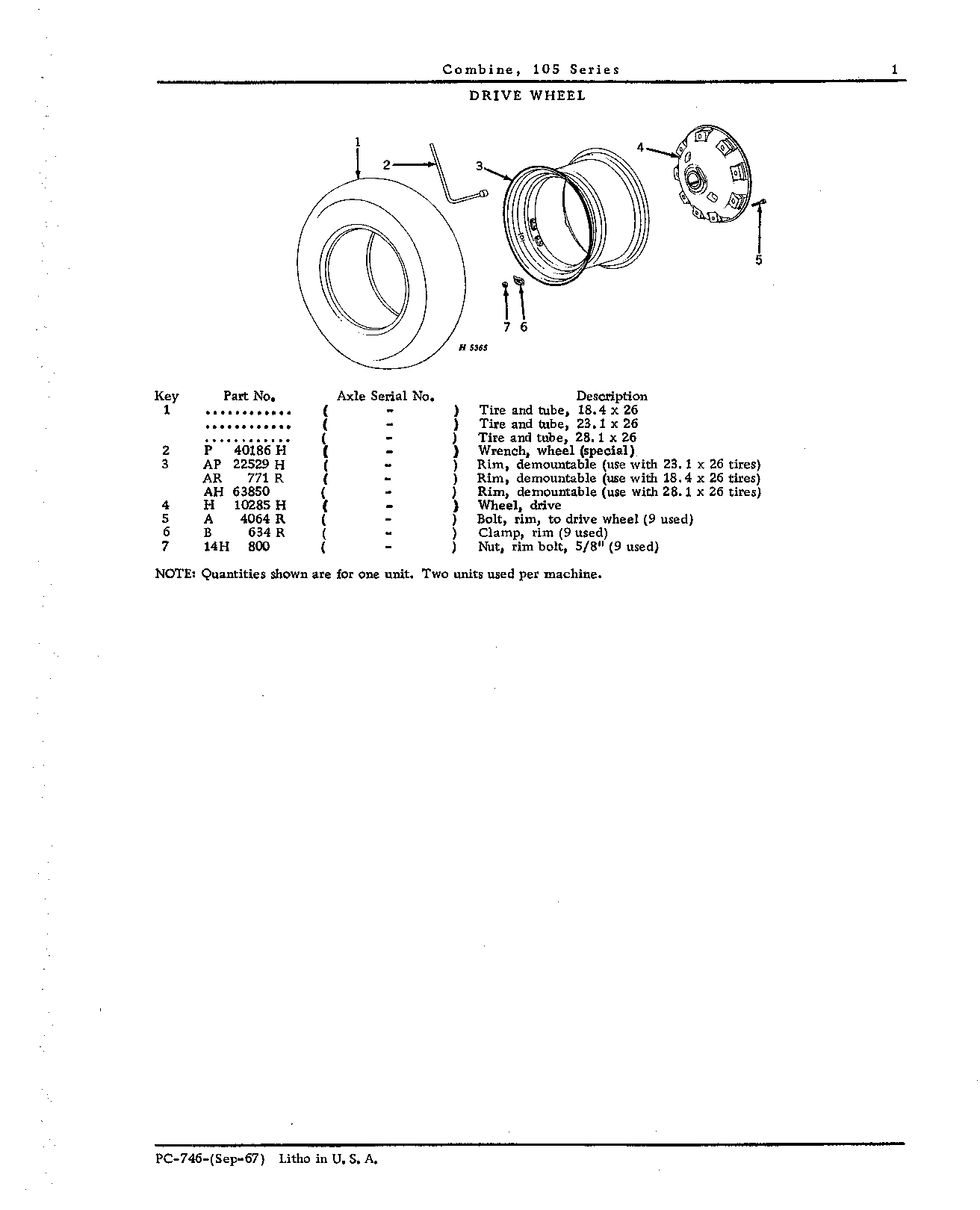 Main Wheels, Tracks, and Axle
