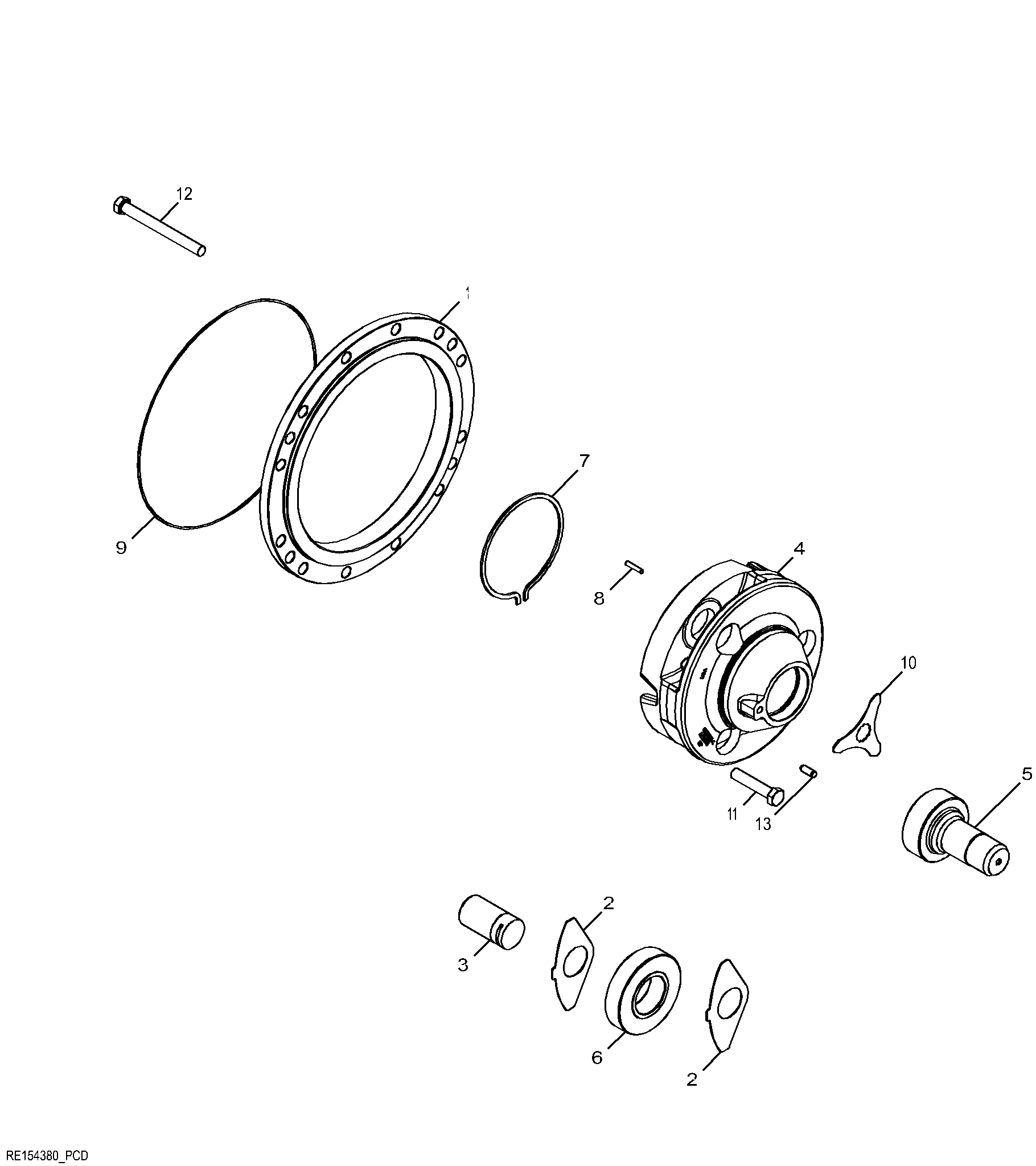 RE154380 Inboard Planetary Rear Axle Final Drive 4.846:1