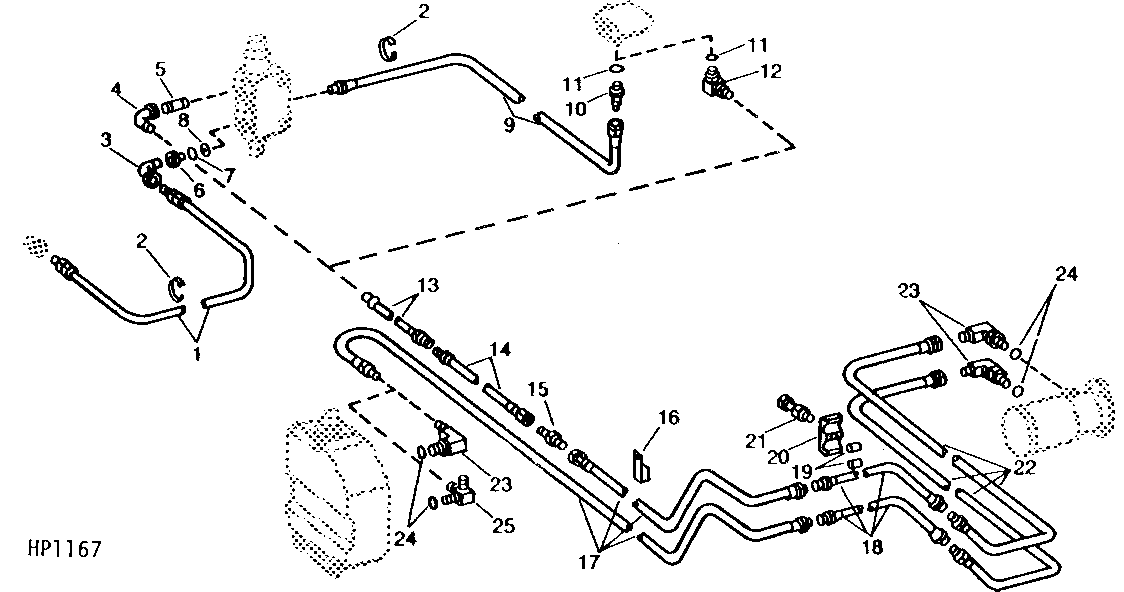 AUXILIARY UNLOADING AUGER HYDRAULIC DRIVE OIL LINES