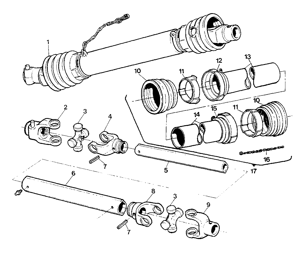 HEADER TRANSMISSION SHAFT (W/ MASTER PLAT.)
