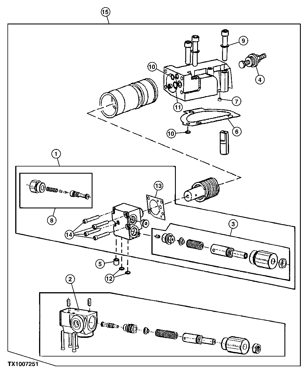 STEERING AND LOADER HYDRAULIC PUMP CONTROL VALVES
