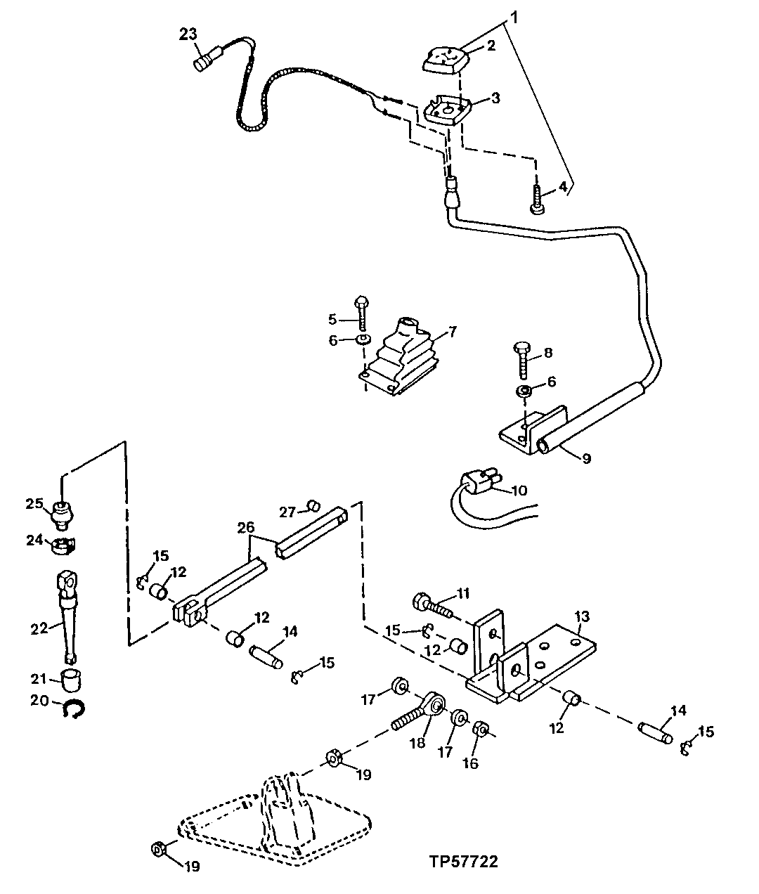 TRANSMISSION SHIFTER LEVER AND BRACKET (801200 - )