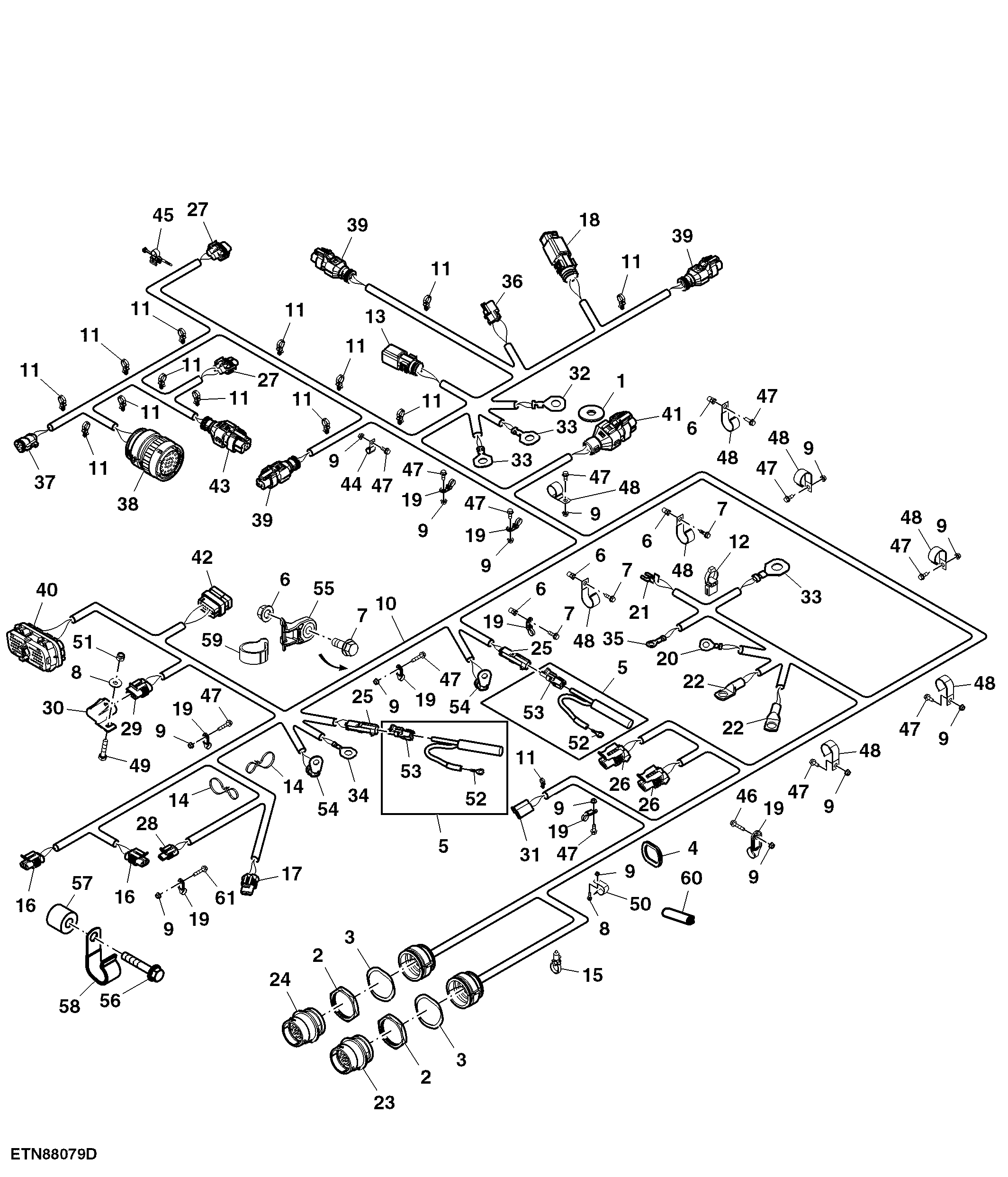 Engine Wiring Harness, Interim Tier 4 (2/2)