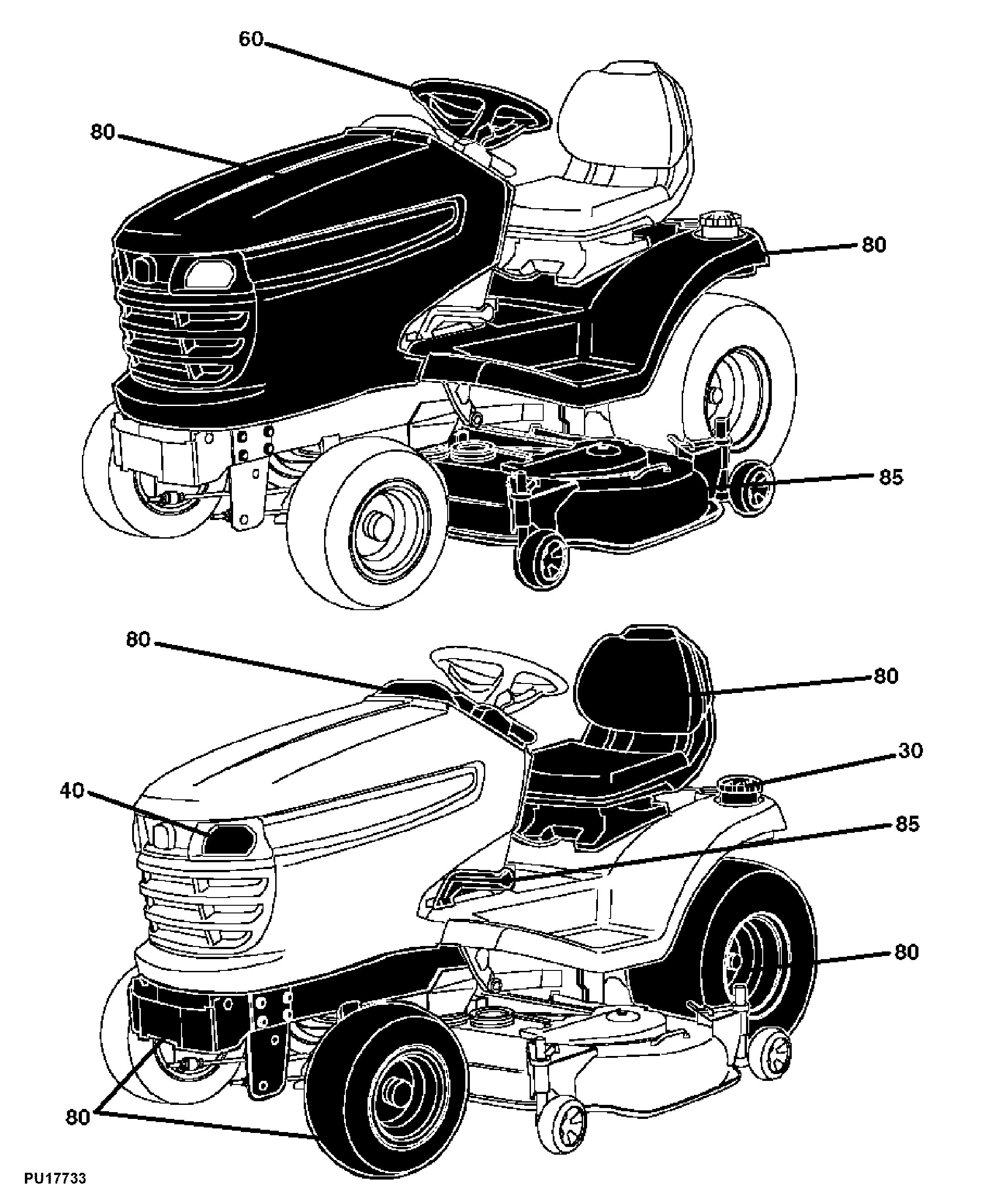 X530 Tractor Multi-Terrain Series with 54-inch Mower Deck