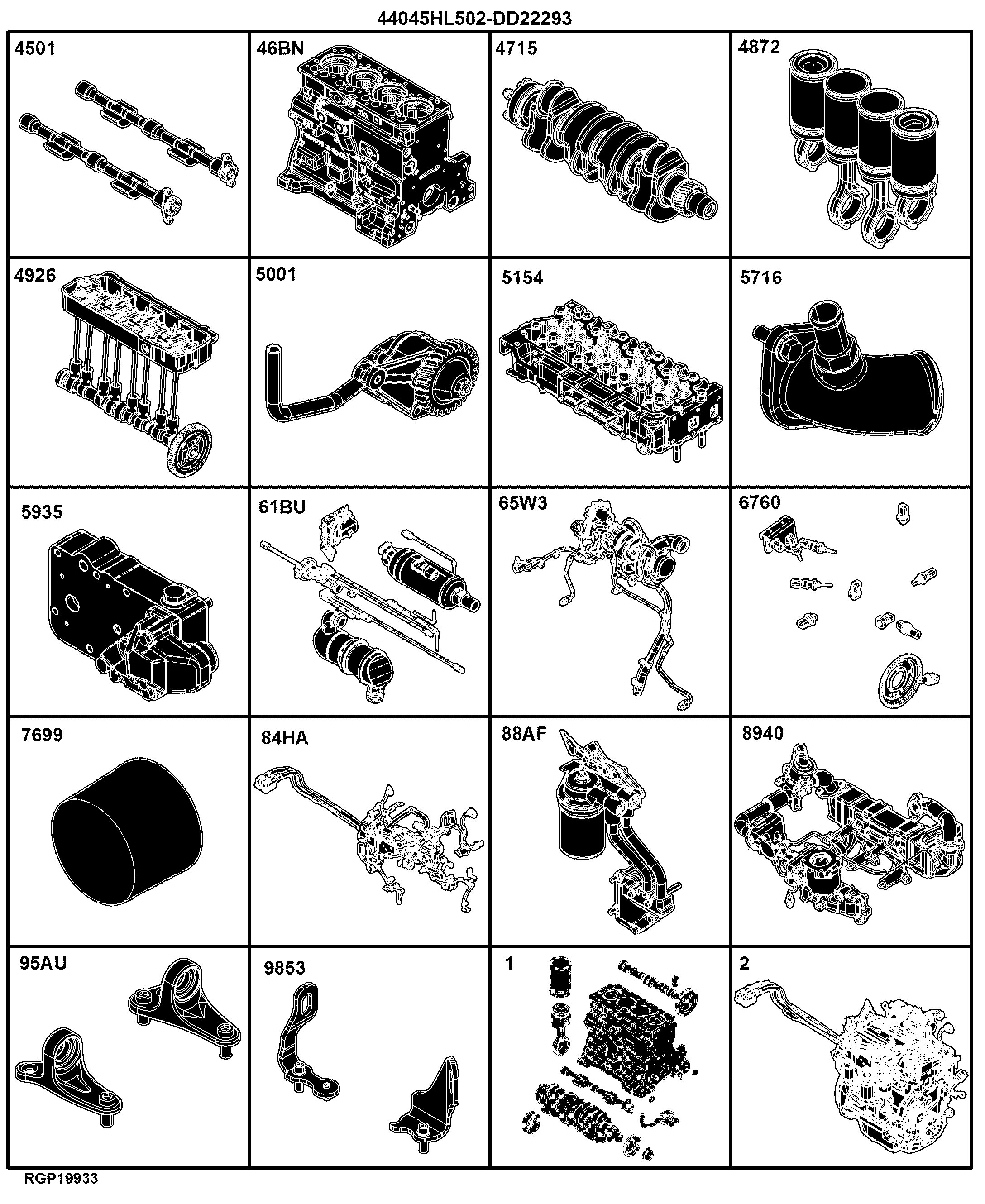 E1 Engine 4045HL502-DD22293-ETN135873