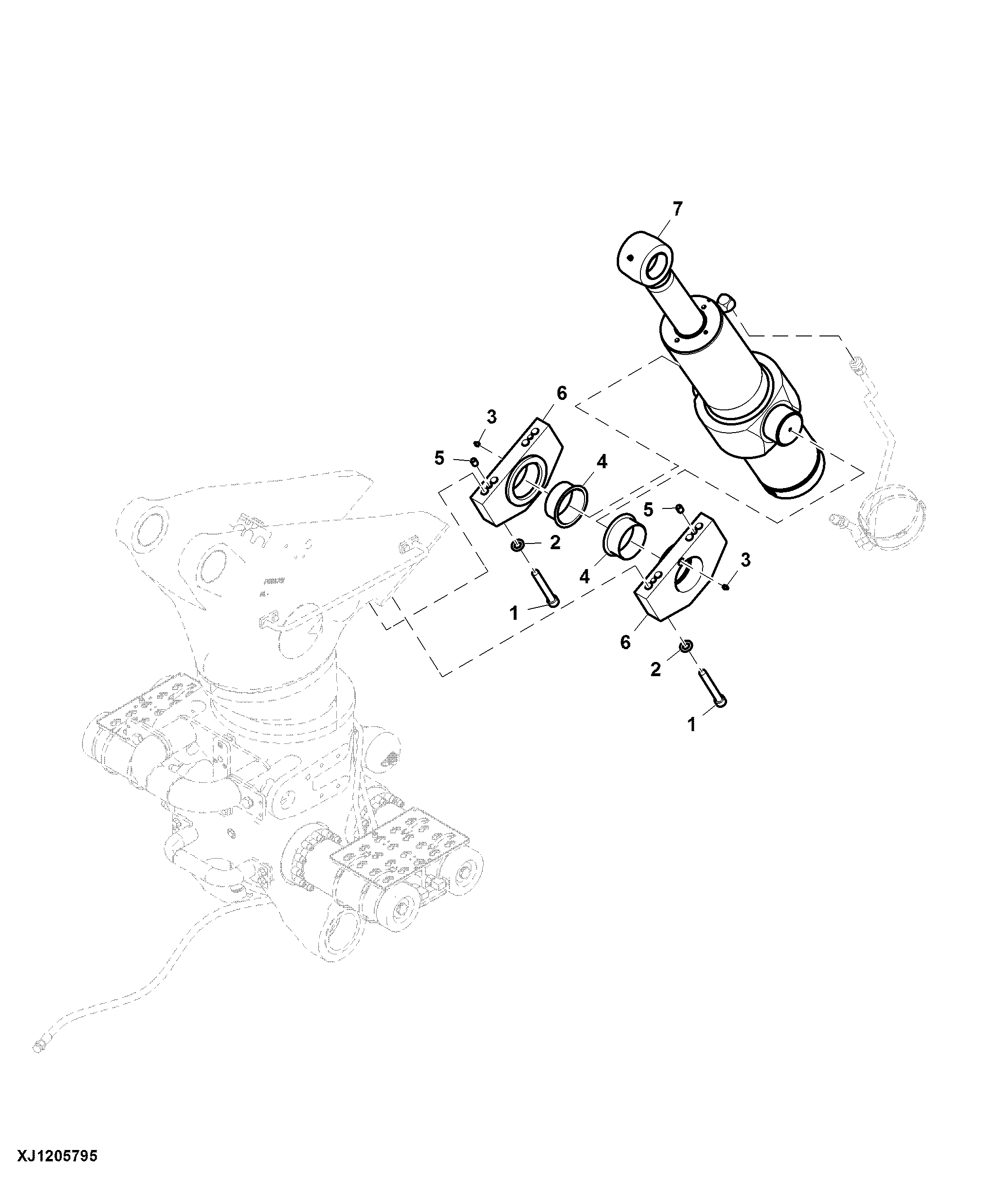 Hydraulic Cylinder, Rotating Boom Platform, CH7