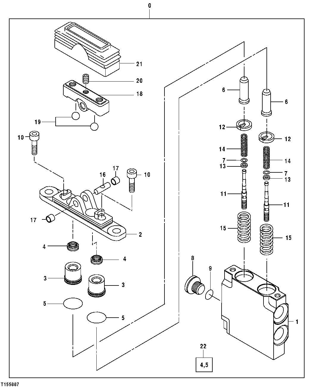 BOOM SWING CONTROL VALVE COMPONENTS AND AUXILIARY CONTROL VALVE COMPONENTS