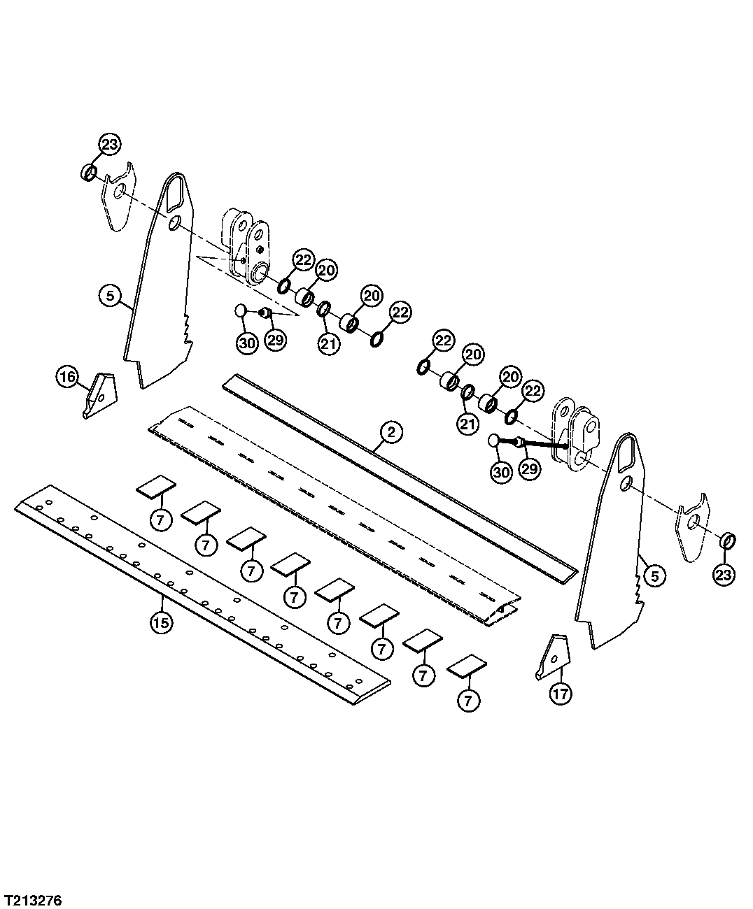 Multi-Purpose Bucket Front Wearplates and Cutting Edge