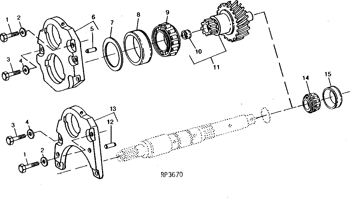 Independent PTO Clutch Input Gear And Support