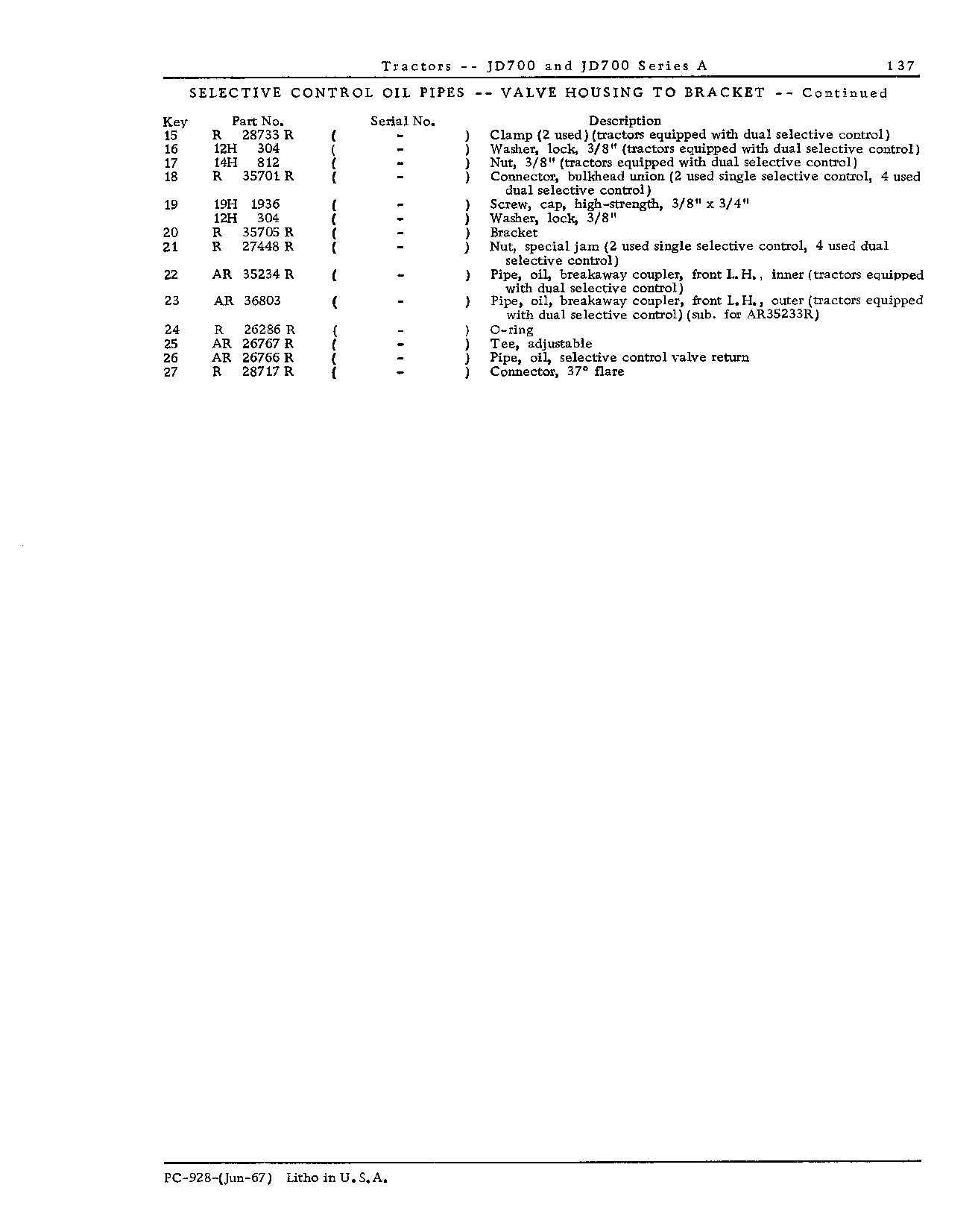 Selective Control (Continued)