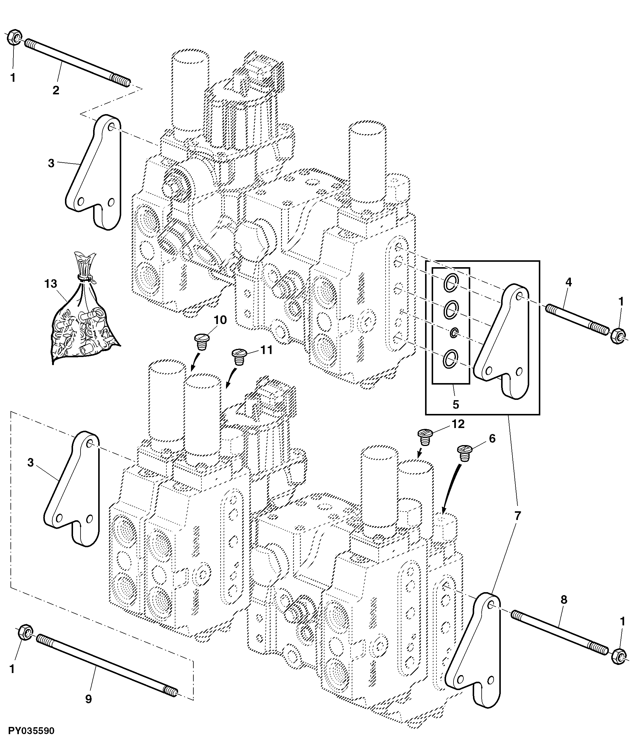 ATTACHING PARTS FOR SELECTIVE CONTROL VALVES