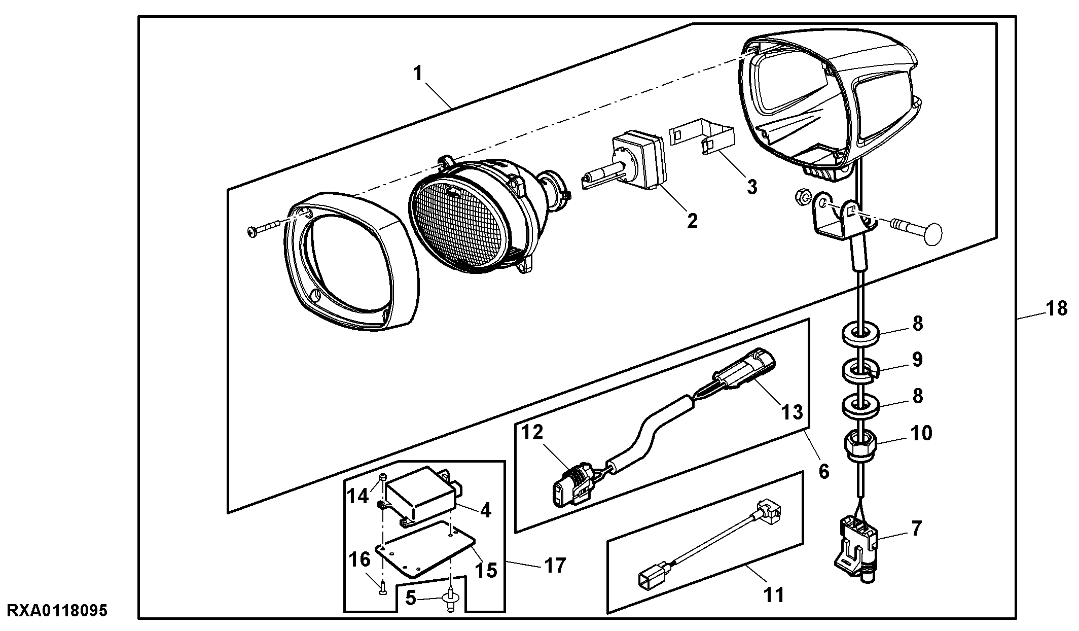 Rear Work Light (Fender) (High Intensity Discharge) (033986 - )