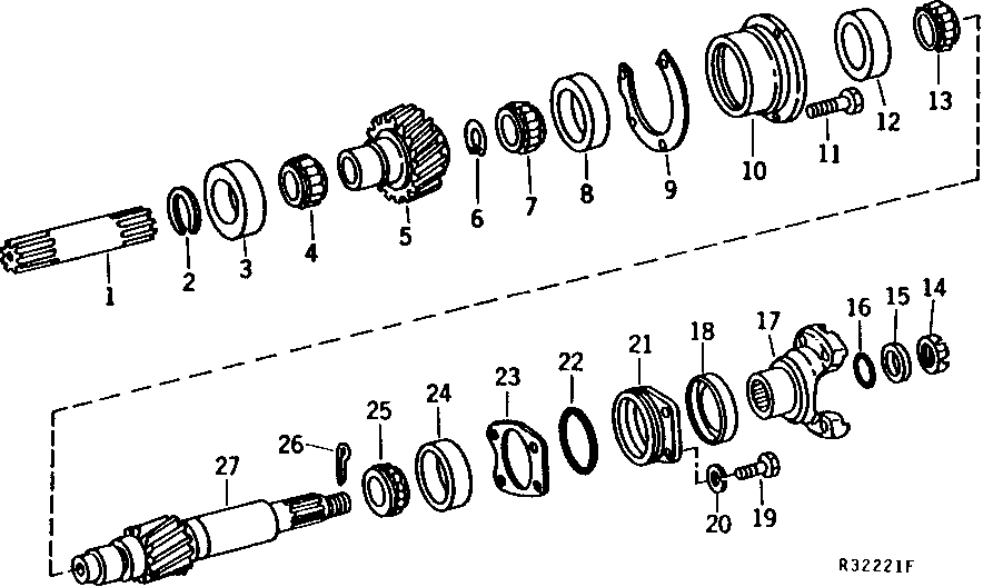 Lower Transmission Input Gear And PTO Drive Pinion