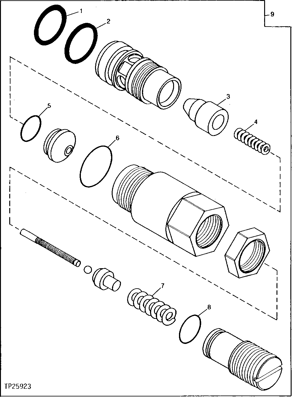 UNIVERSAL RELIEF VALVE BUCKET AND AUXILIARY SECTION