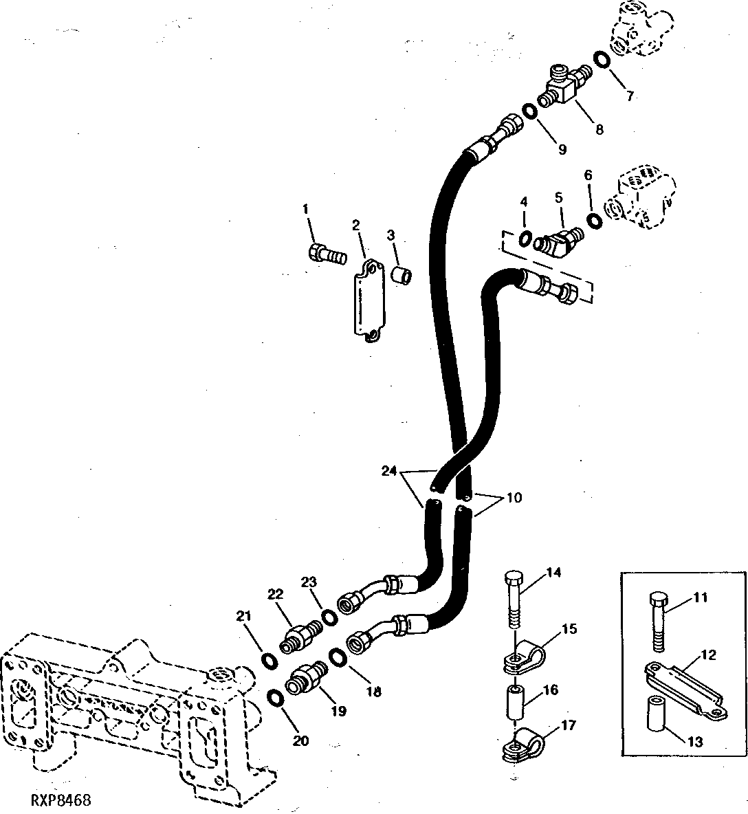 Selective Control Valve Pressure And Return Lines