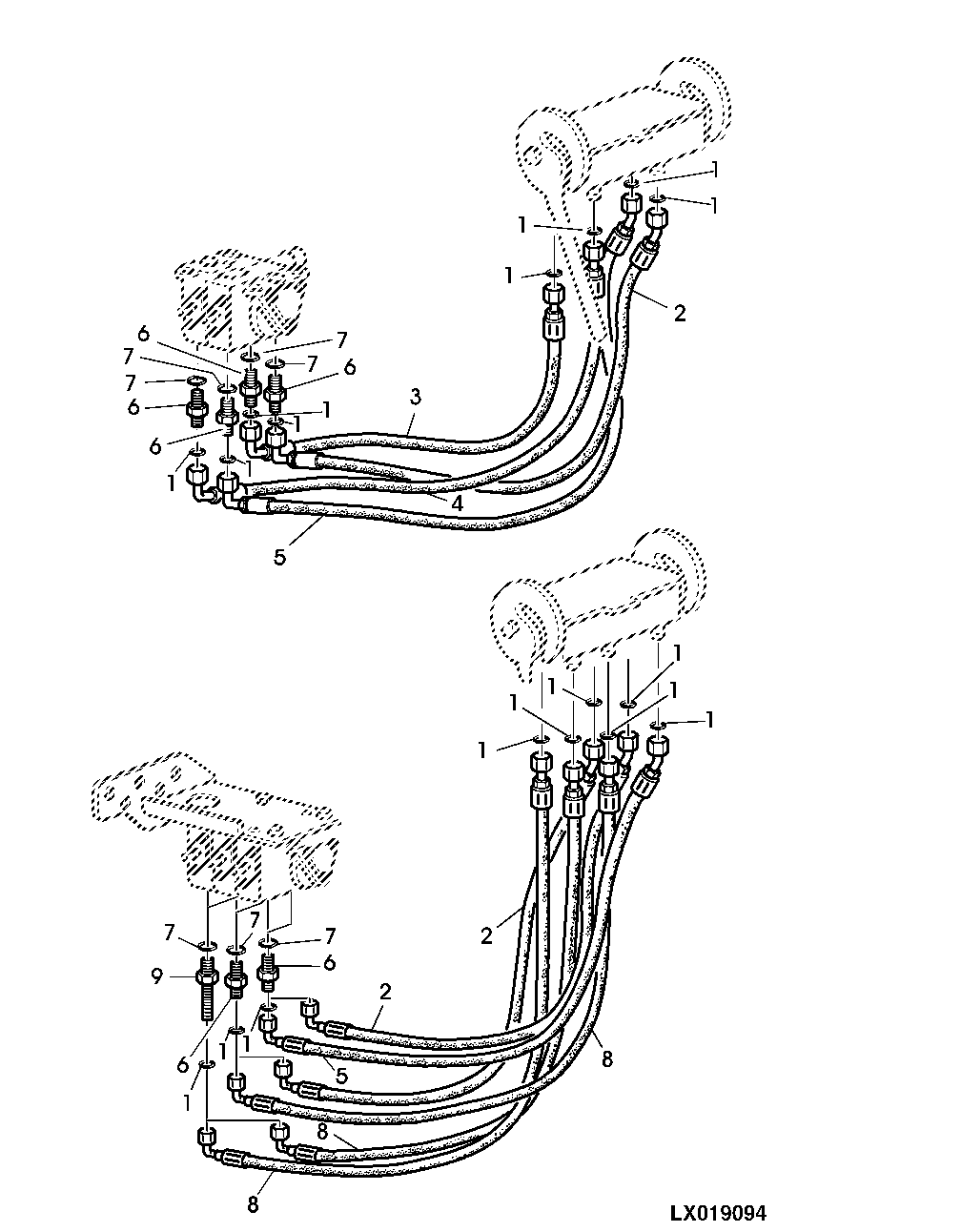 OIL LINES FOR MULTIPLE COUPLERS (FRONT LOADER)