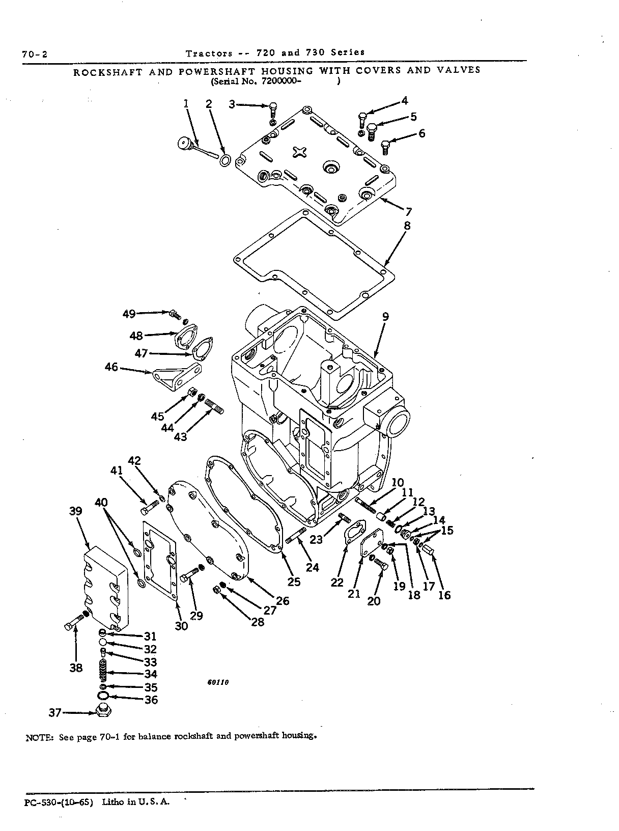 Housing, rockshaft and powershaft (Continued)