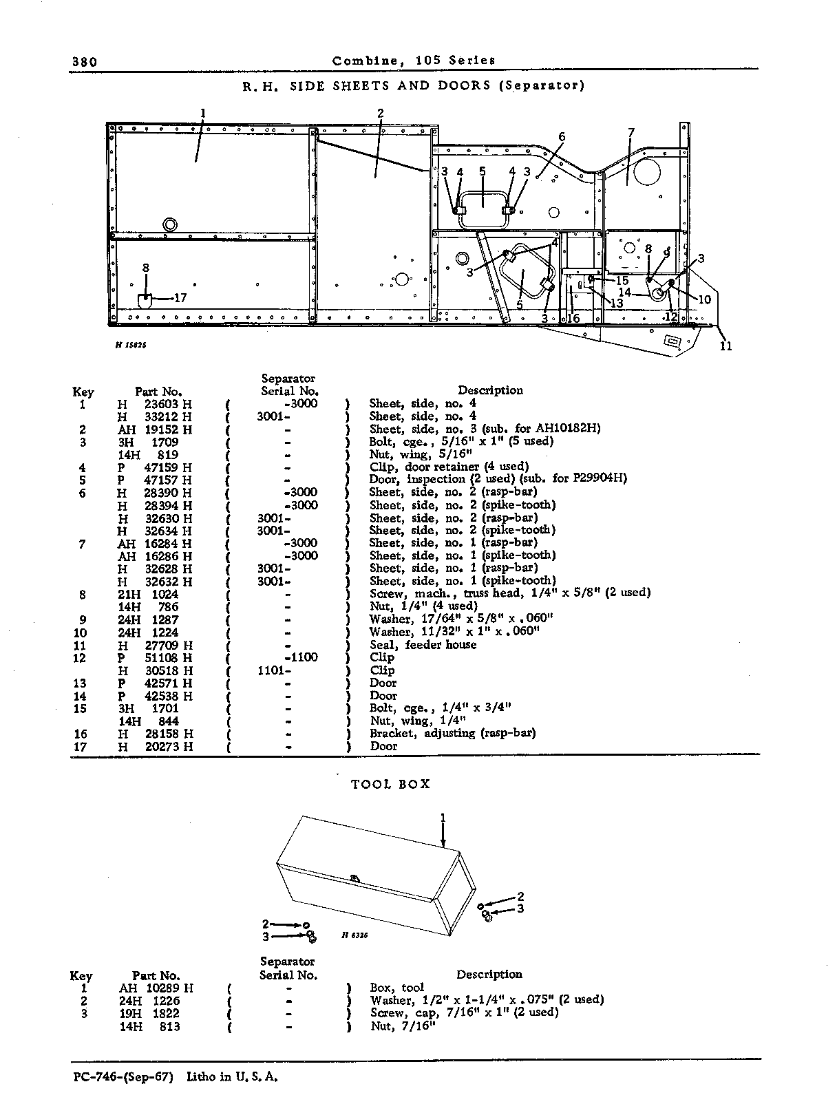 Separator Sheets, Ladder, Inspection Doors, Braces, and Rear Hood (Continued)