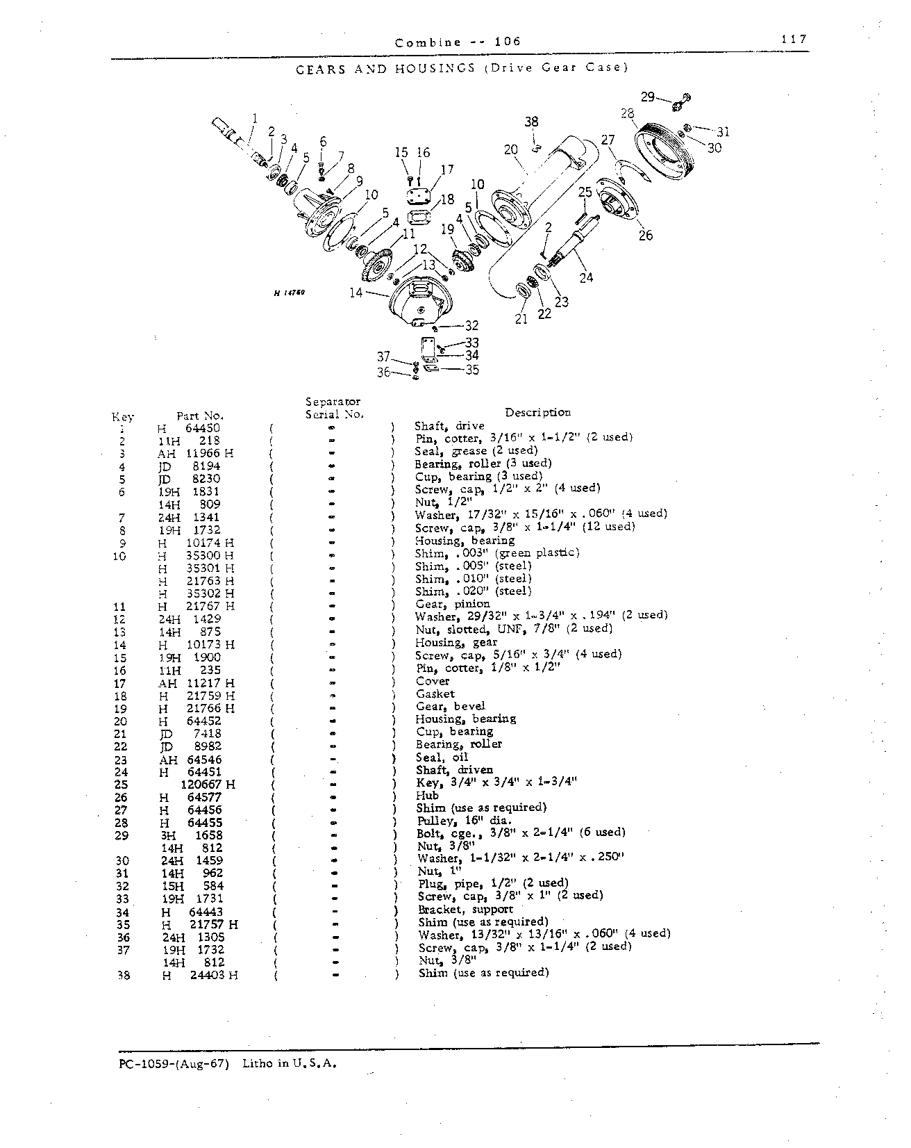 PTO Drive Parts (Continued)