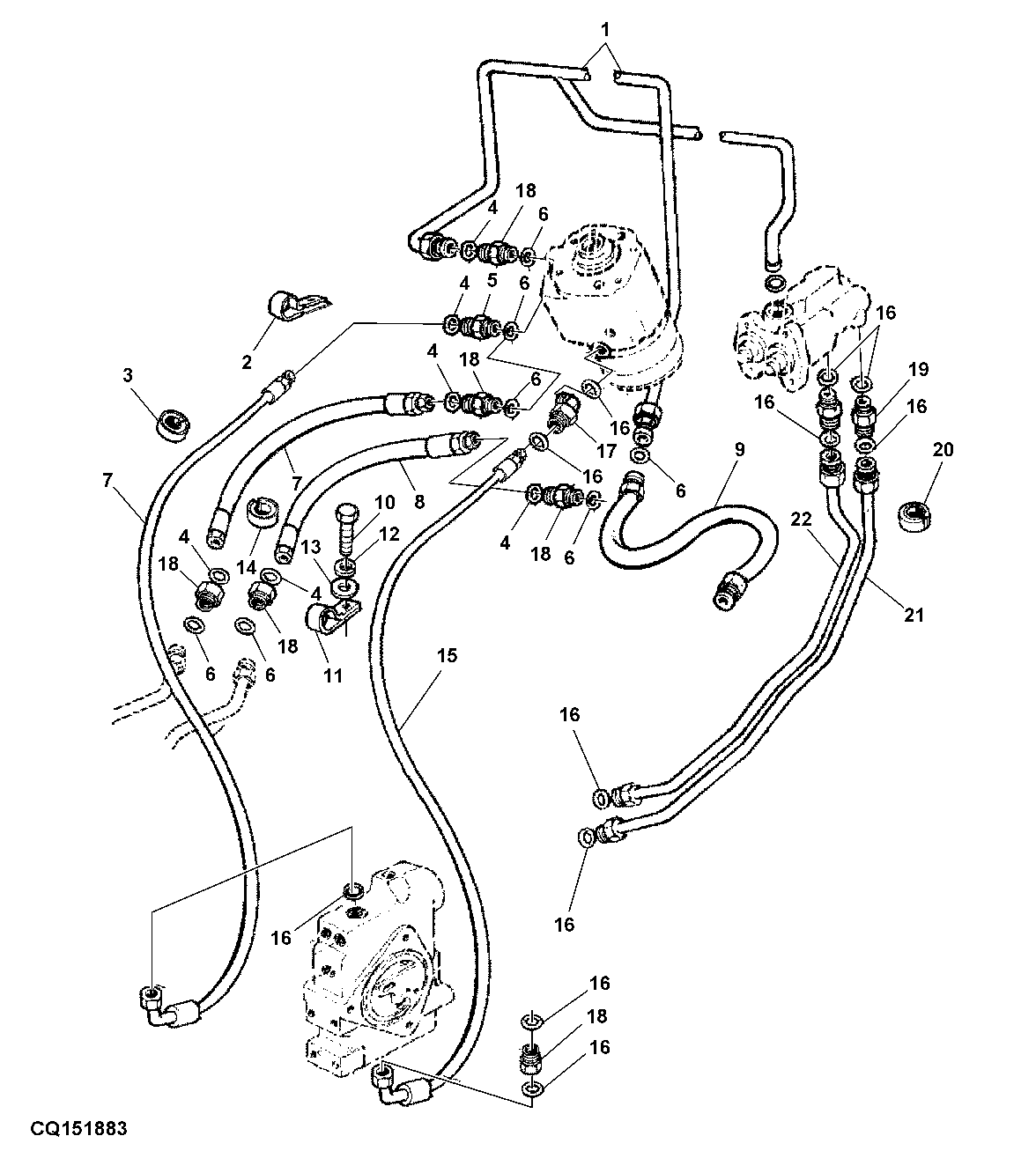 HYDROSTATIC STEERING AND BRAKES, HOSES AND TUBES -