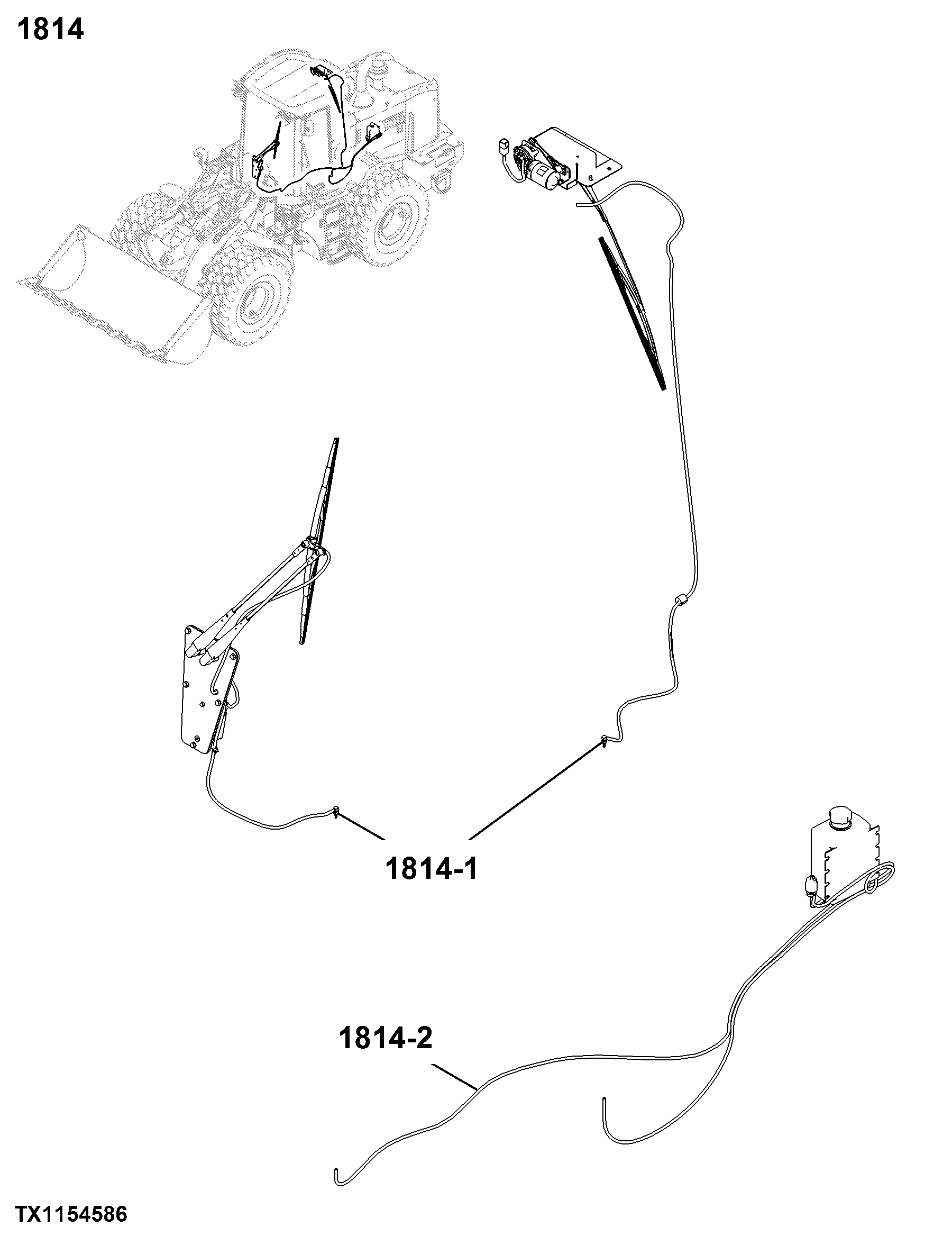 1814 Windshield & Wipers
