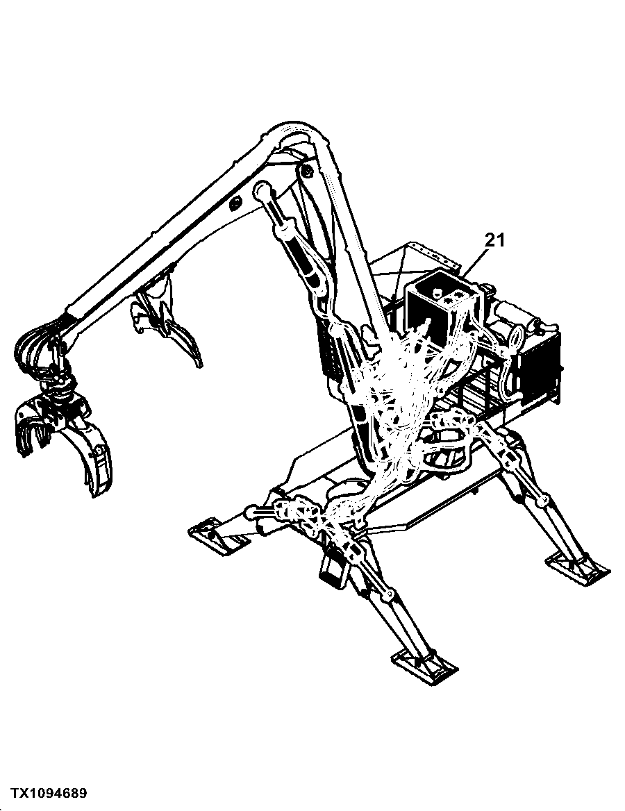 437D Knuckleboom Log Loader (PIN: 1T0437DX_ _C182218- )